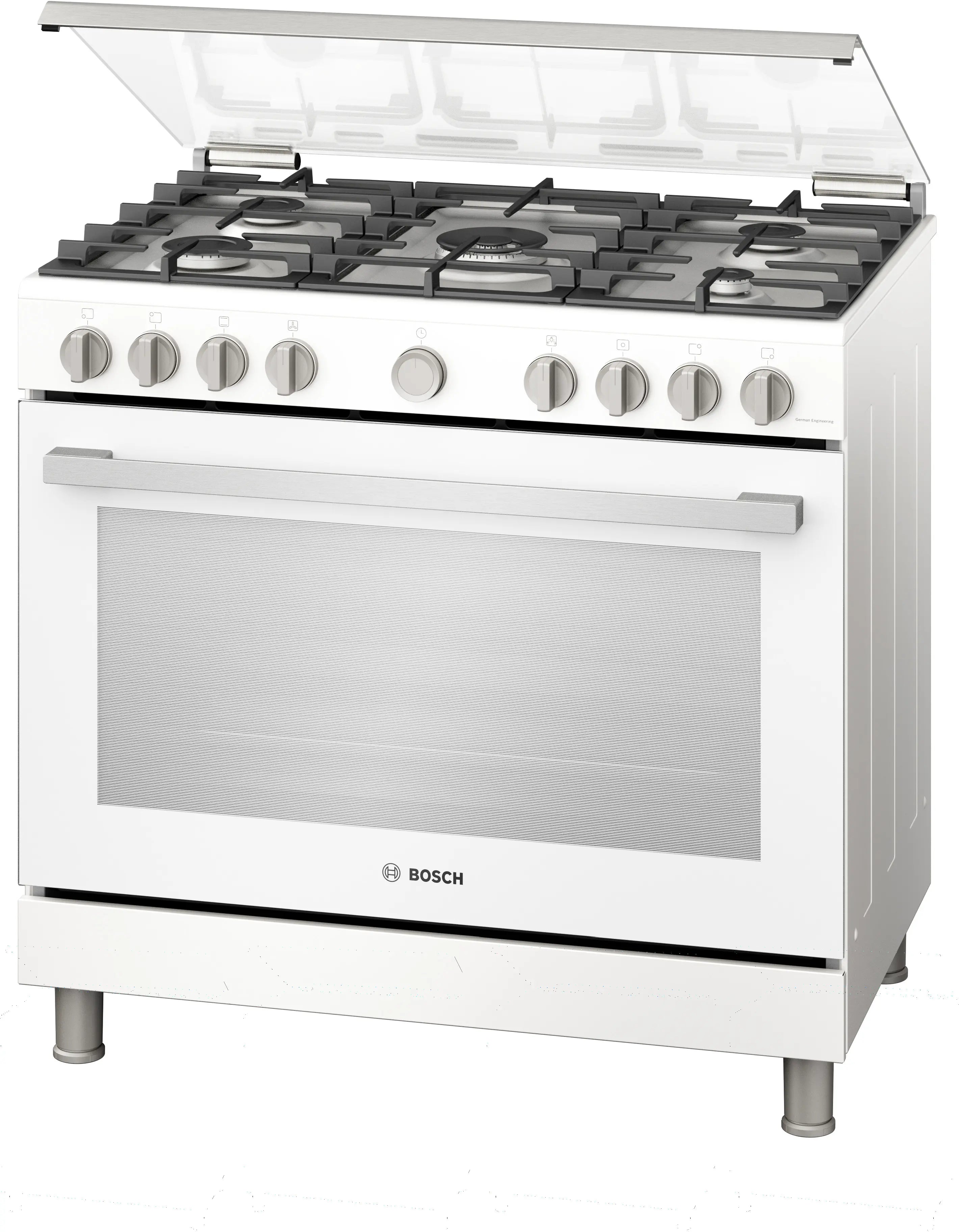 Bosch HGV1F0V20S Serie 2 Freestanding Gas Cooker 90CM 125L White product image 1