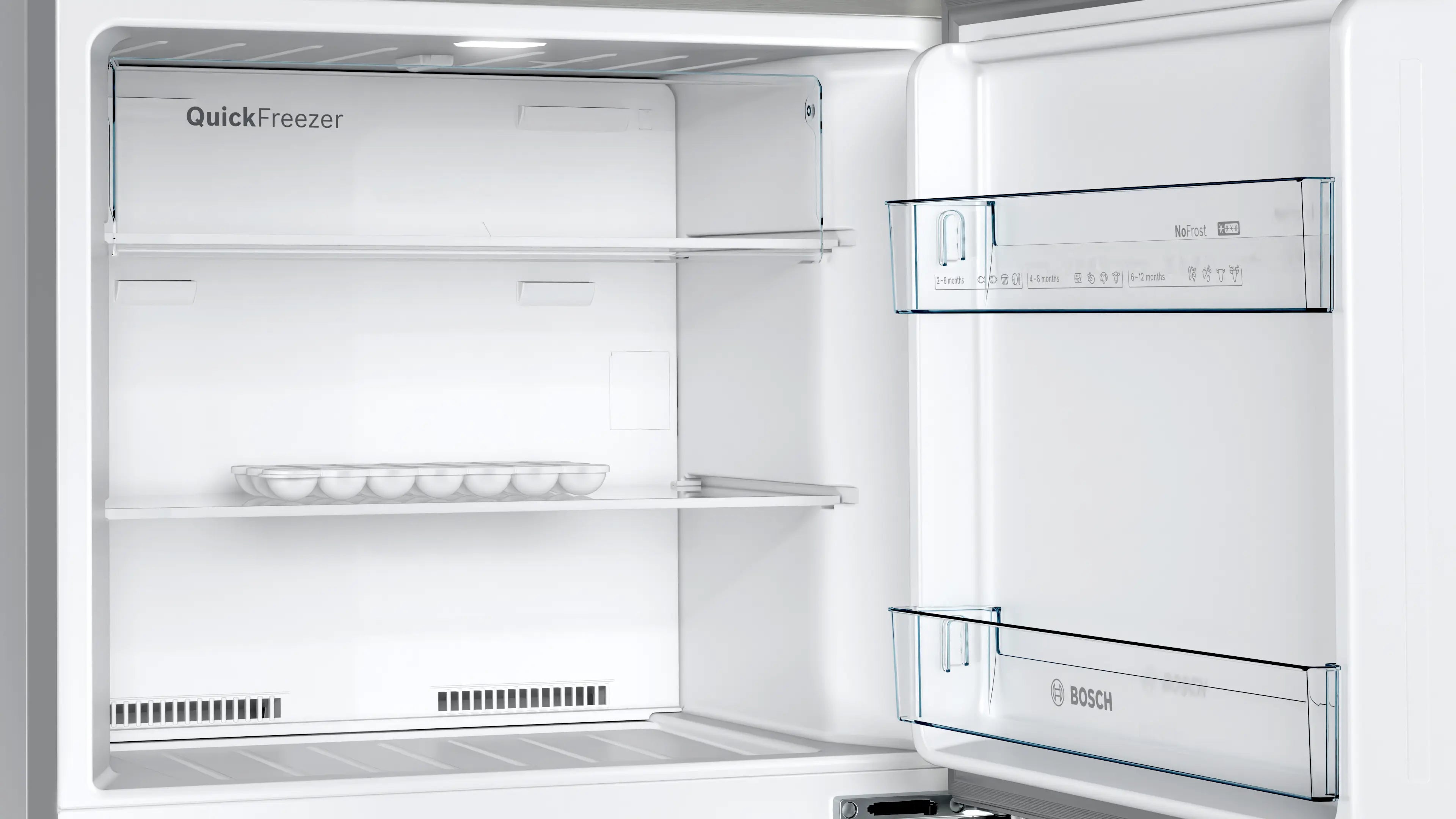 Bosch KDN43VL2M8 top-freezer fridge-freezer product detail view