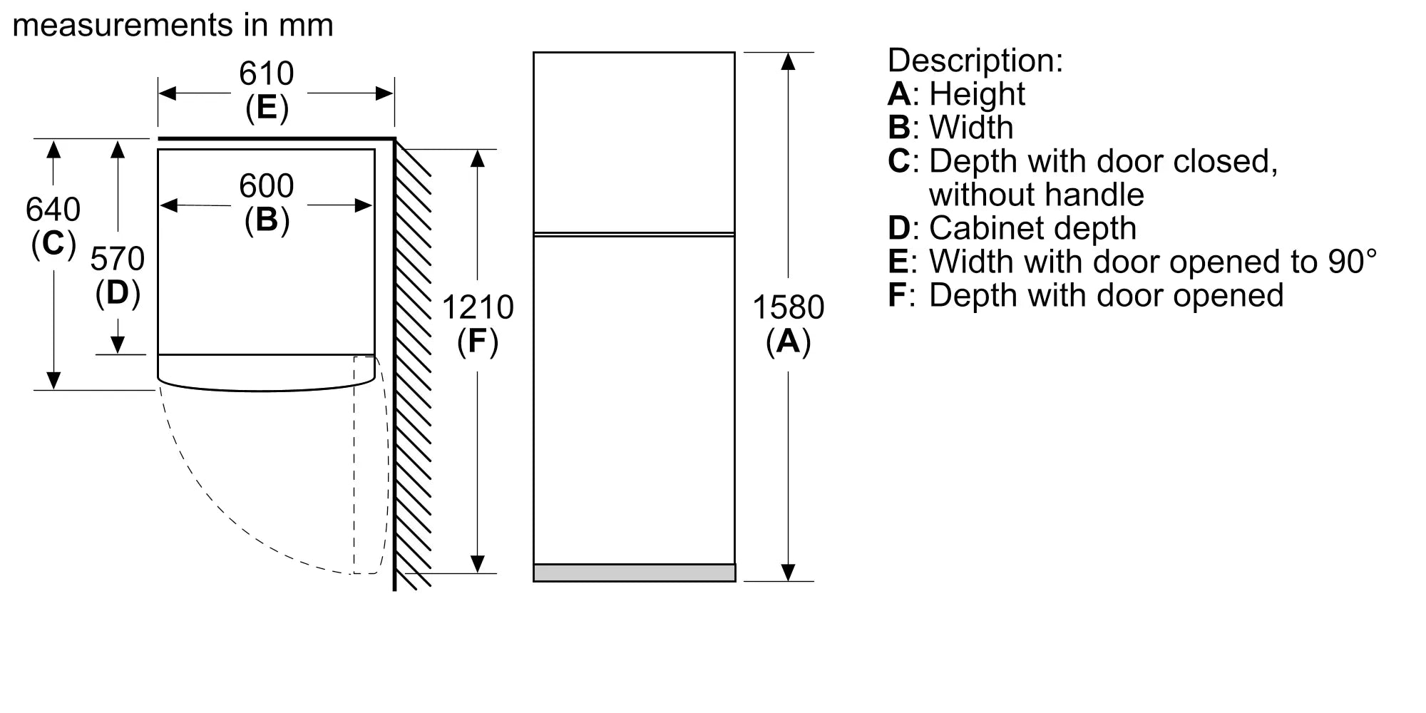 Bosch KDN26N1208 top-freezer fridge-freezer product image
