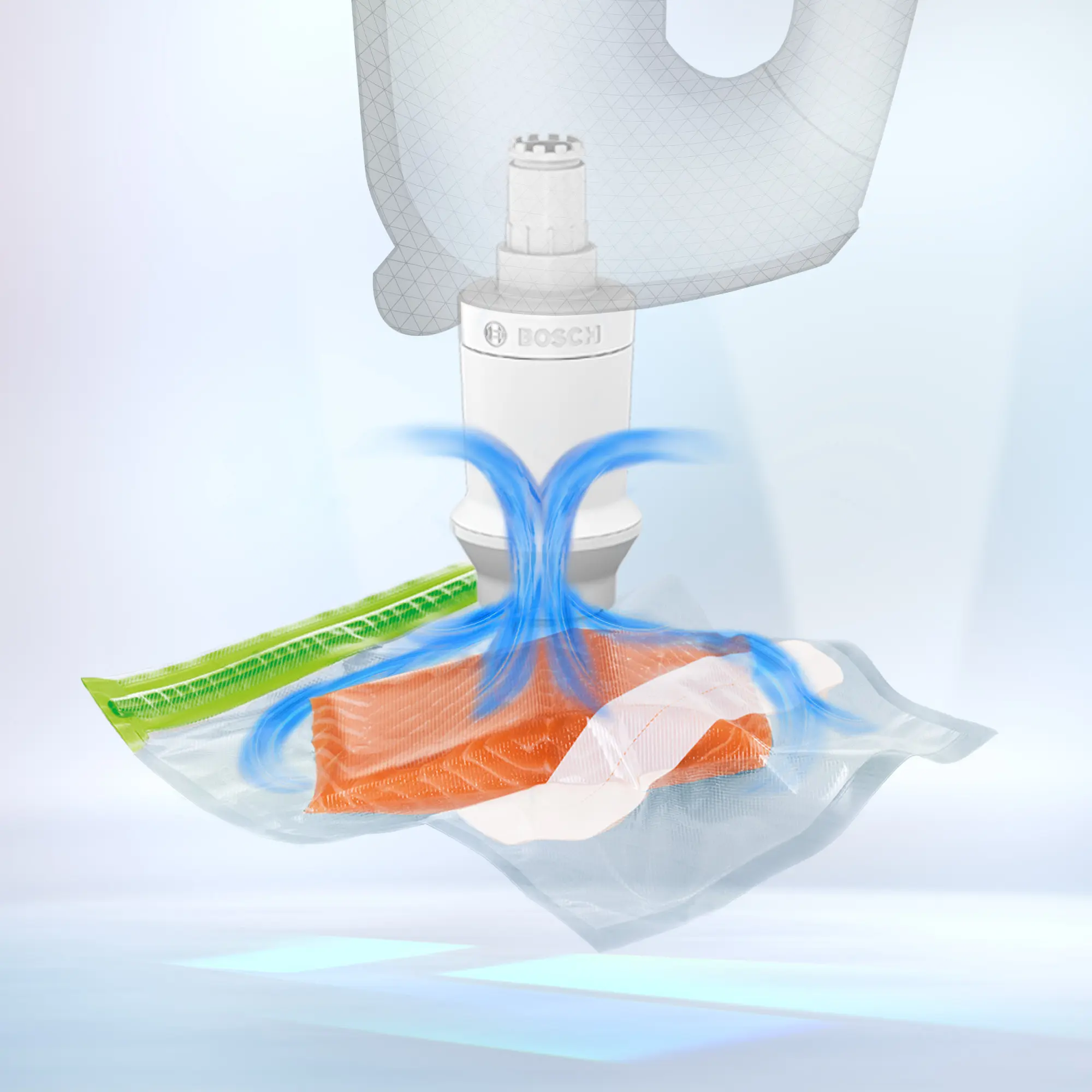 Bosch MFQ364V0 ErgoMixx Hand Mixer 450W with Fresh Vacuum System White product view 11