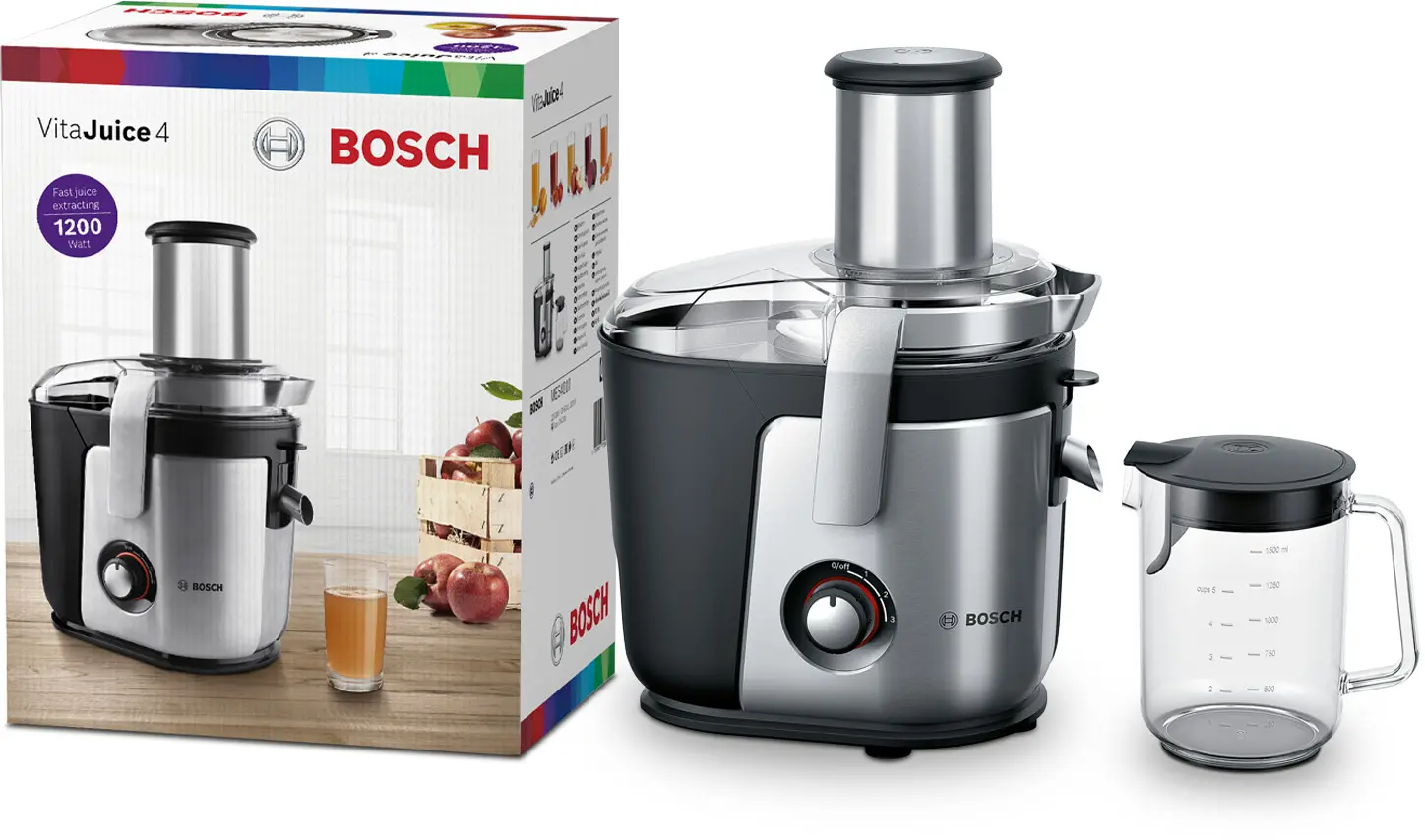 Bosch MES4010 VitaJuice 4 Centrifugal Juicer 1200W Silver Black product view 3