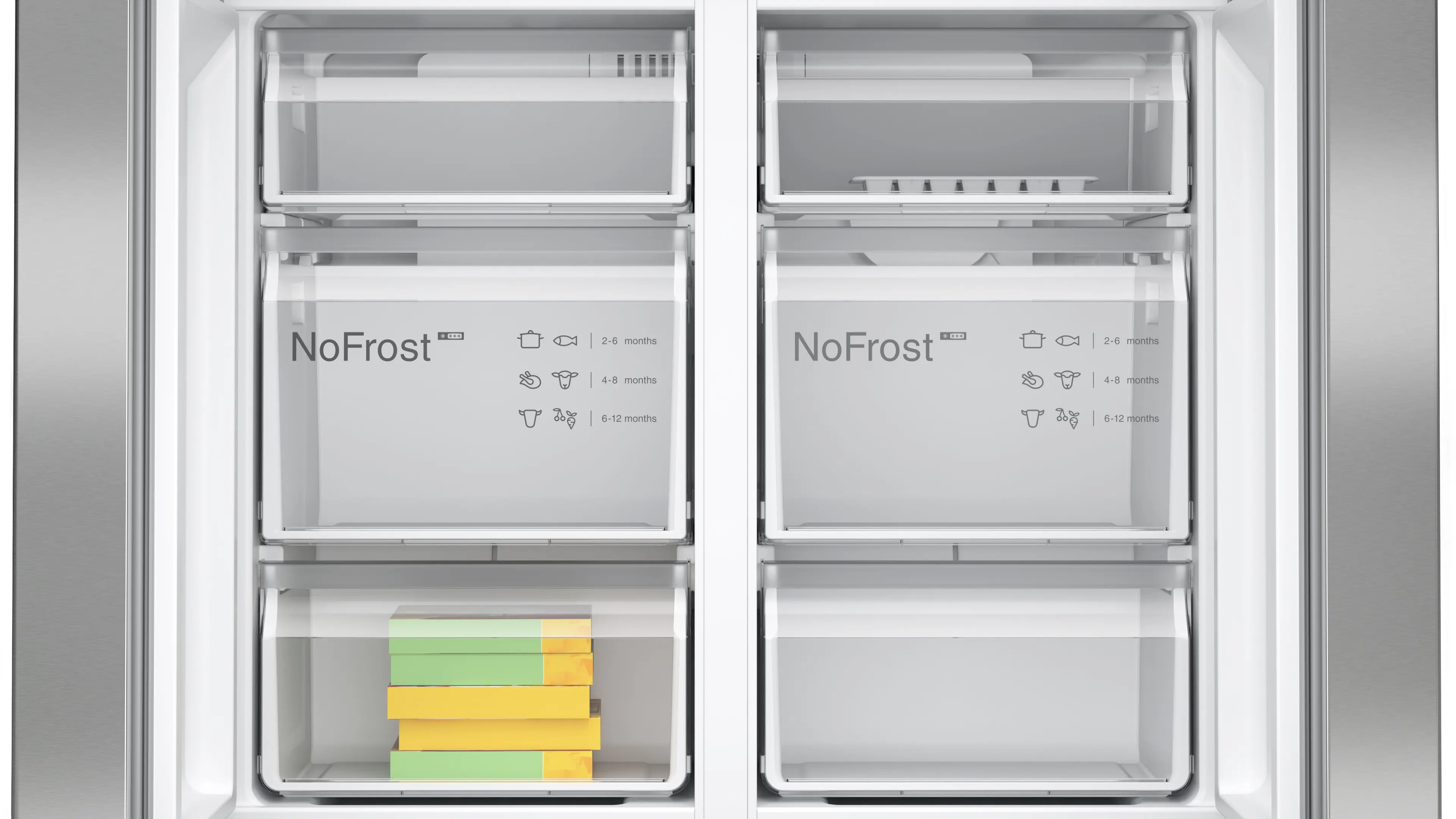 Bosch KFN96VPEA 4Door Fridge 90.5cm 605lit Series 4 Brushed S.Steel