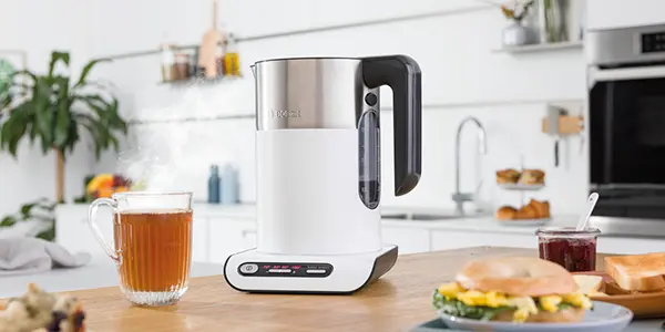 Bosch TWK8611P Styline Water Kettle 1.5L 2000-2400W White Stainless Steel product view 4