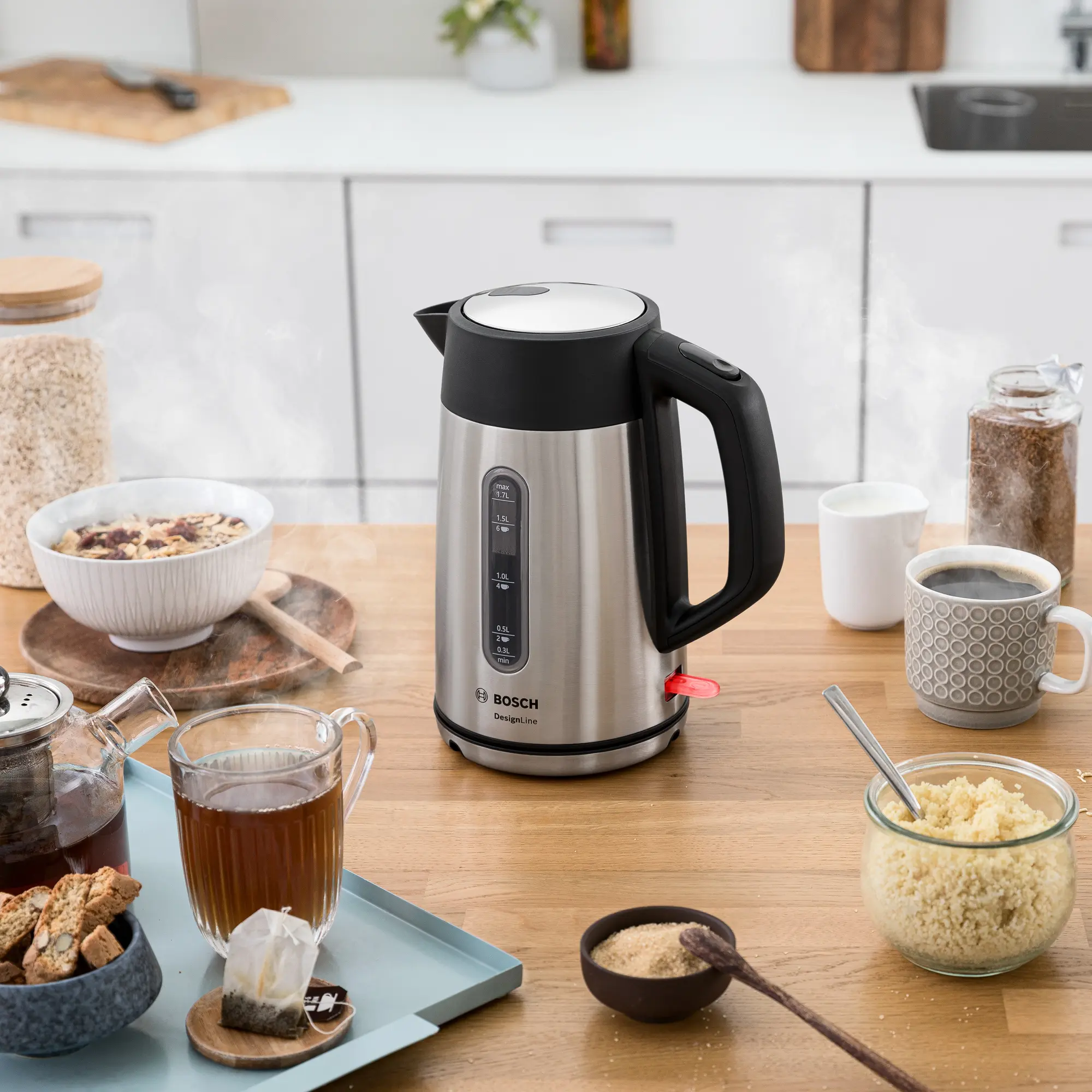 Bosch TWK4P440 DesignLine Water Kettle 1.7L 2400W Stainless Steel product view 10