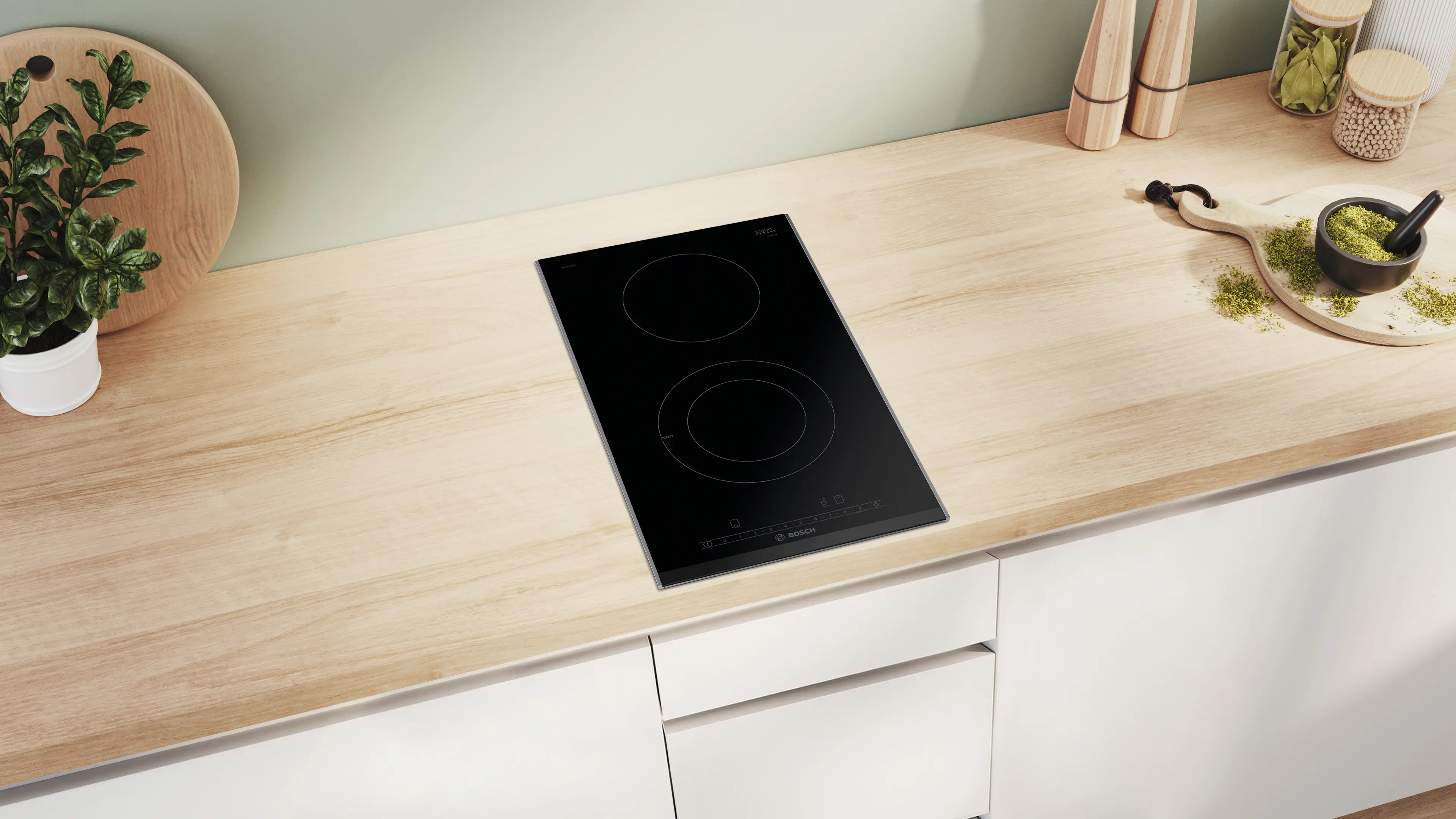 Bosch PKF375FP2E Series 6 Ceramic Hob 30CM Domino PowerBoost Domino Design