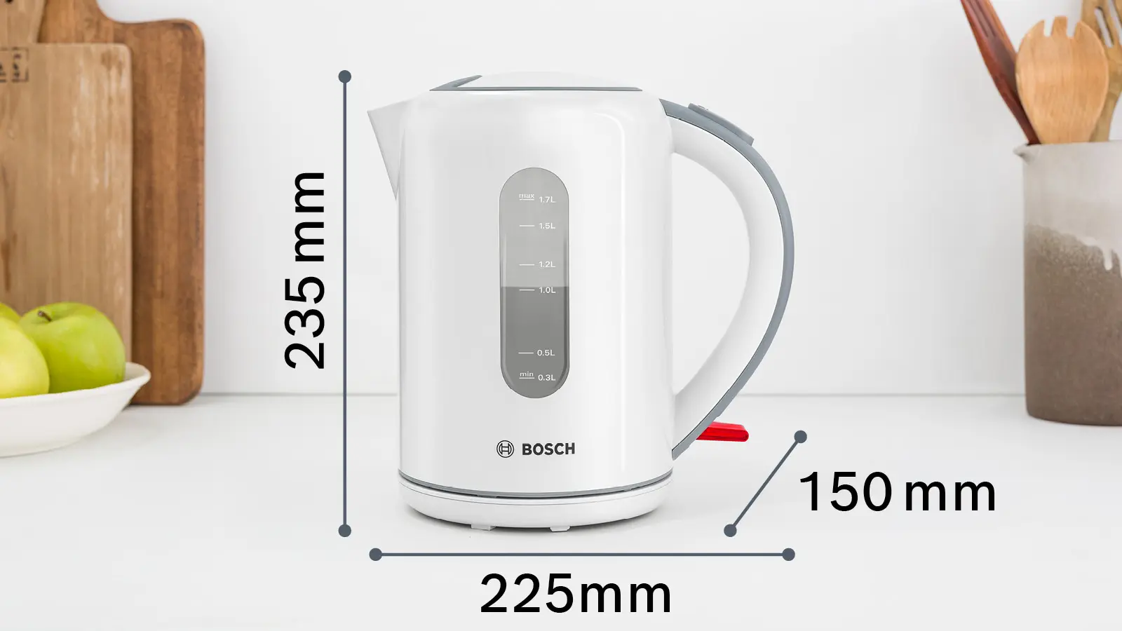 Bosch TWK7601 Water Kettle 1.7L 1850-2200W White product view 3
