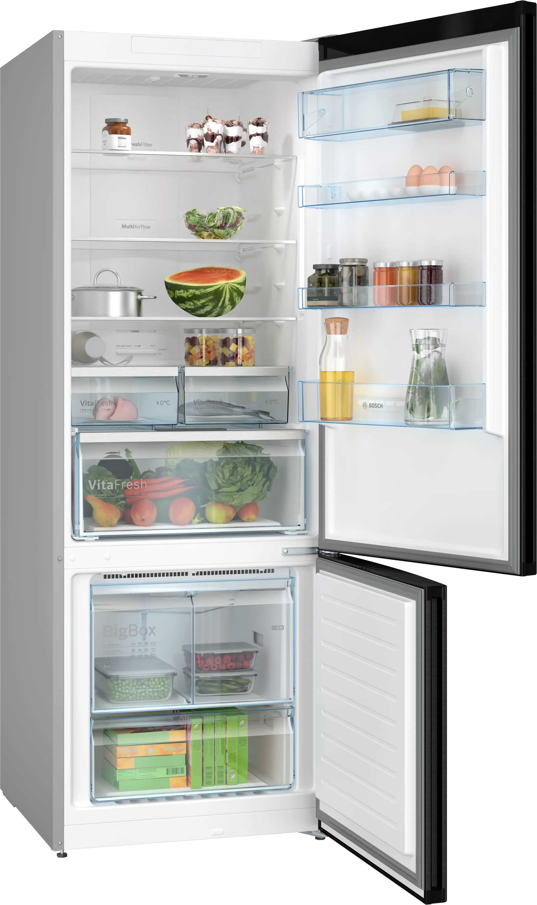 Bosch KGN56CX30U bottom-freezer fridge-freezer product detail view