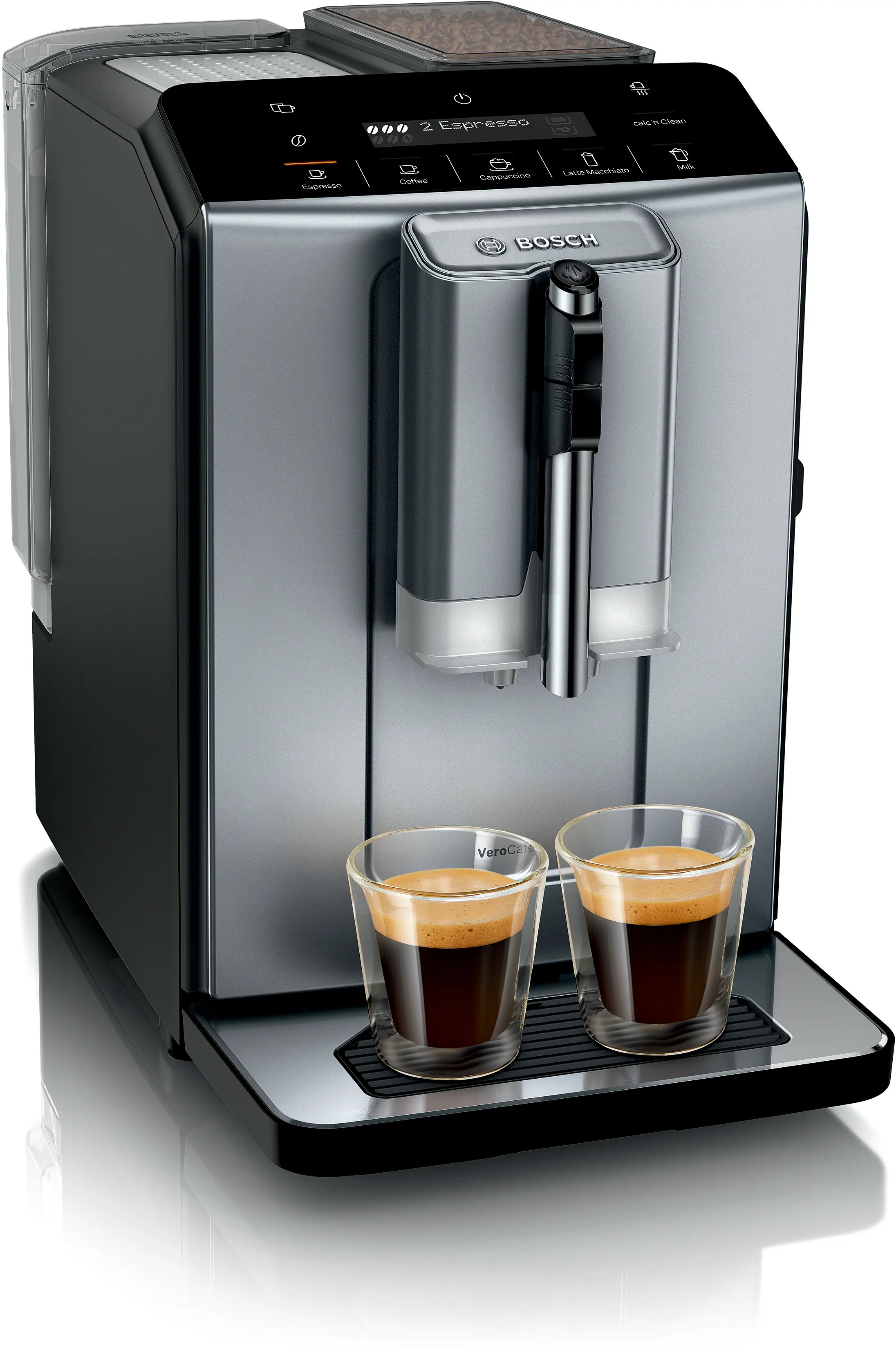 Bosch TIE20504 Fully Auto Espresso-Coffee Machine Diamond Titanium Metallic 1300W