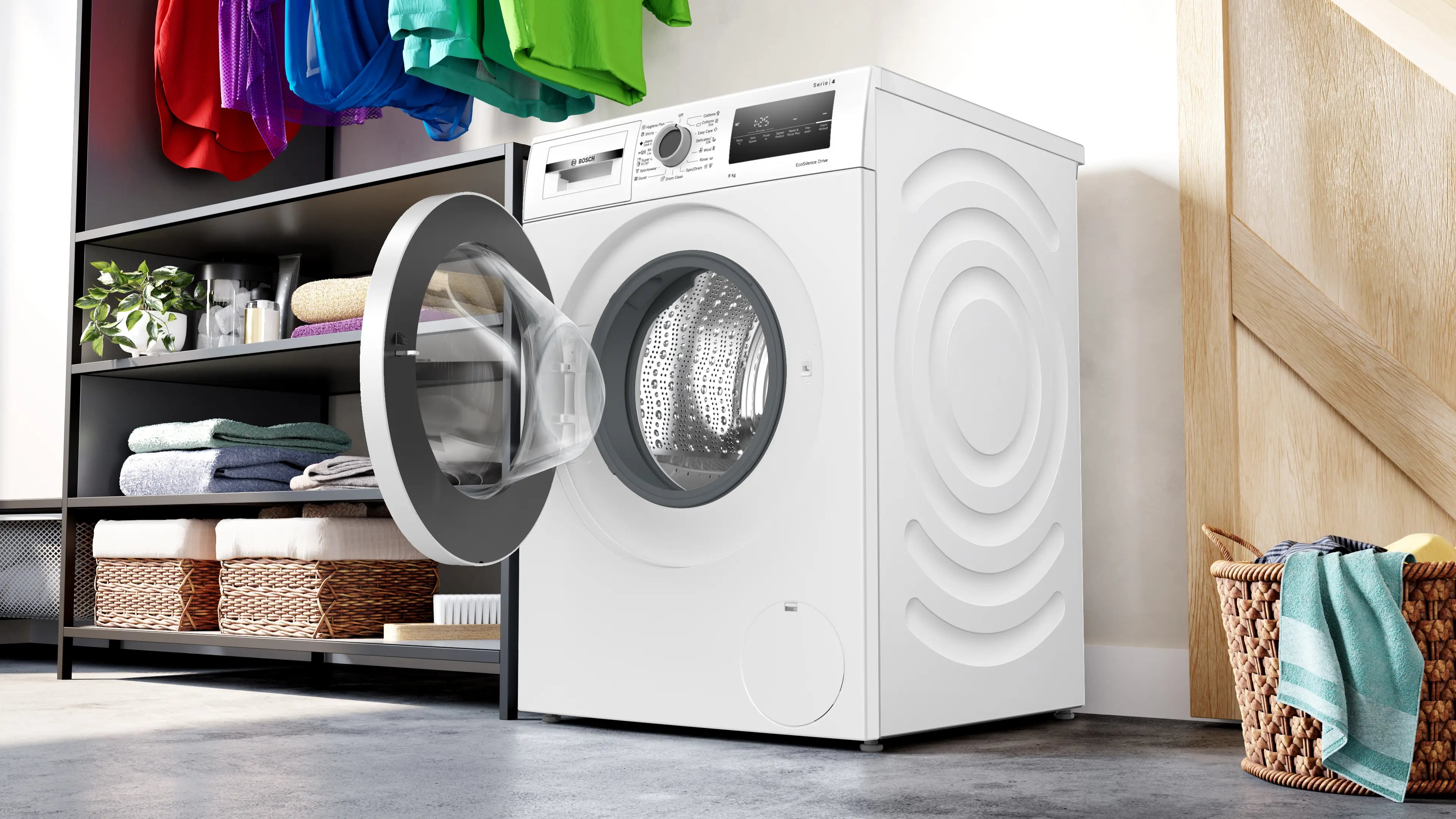 Bosch WAN24200ME front-loading washing machine in white - product detail view