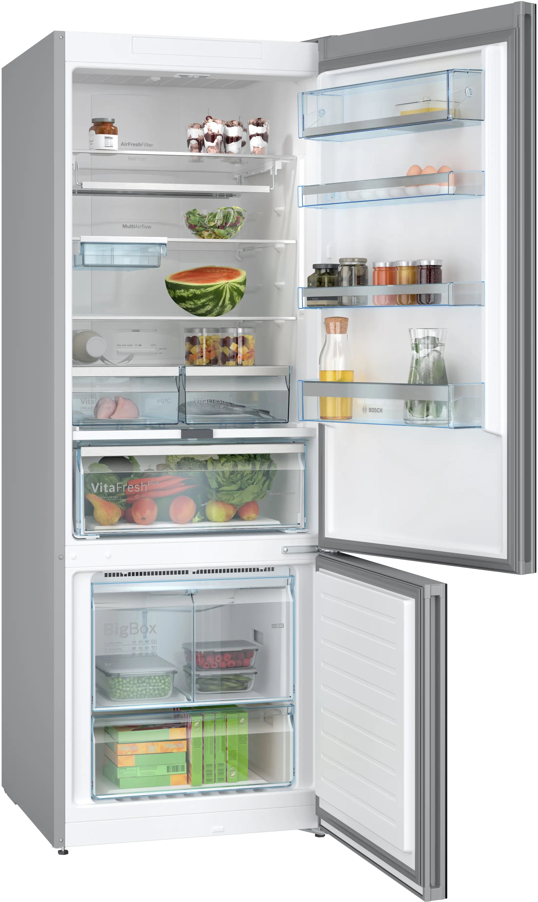 Bosch KGN56LB31U bottom-freezer fridge-freezer product detail view