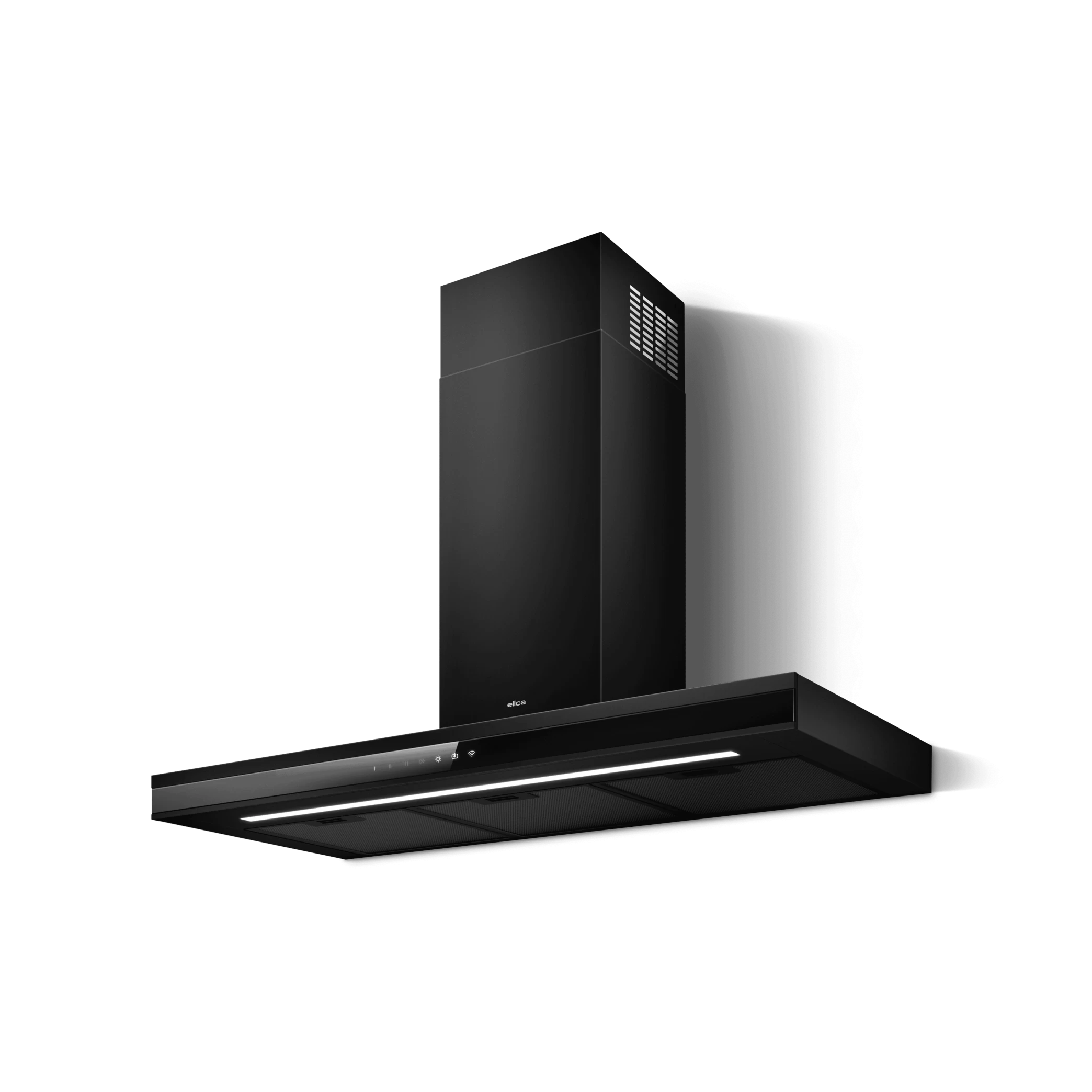 Elica ADELE @ BLMAT/A/90 90cm hood in black glass at Tahboub Appliances Jordan