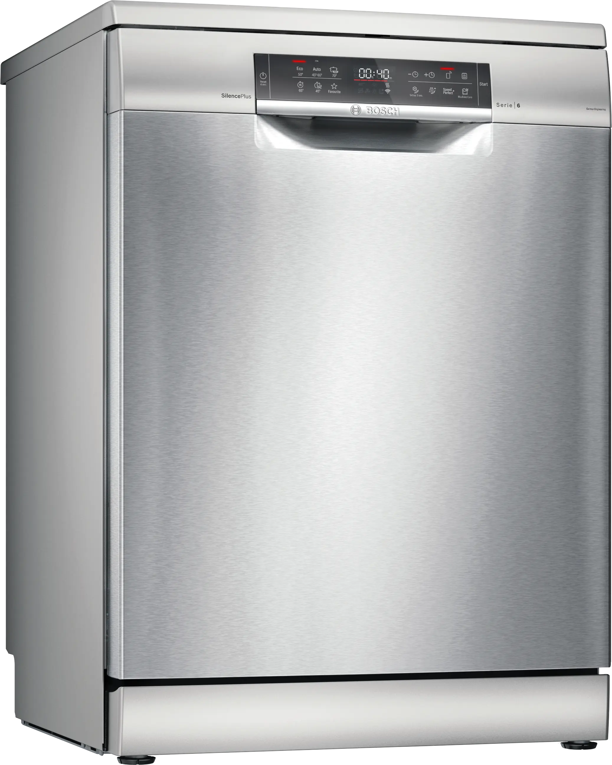 Bosch SMS6EMI65Q Serie 6 Freestanding Dishwasher 60 cm 7 Programs Stainless Steel Home Connect product image 1