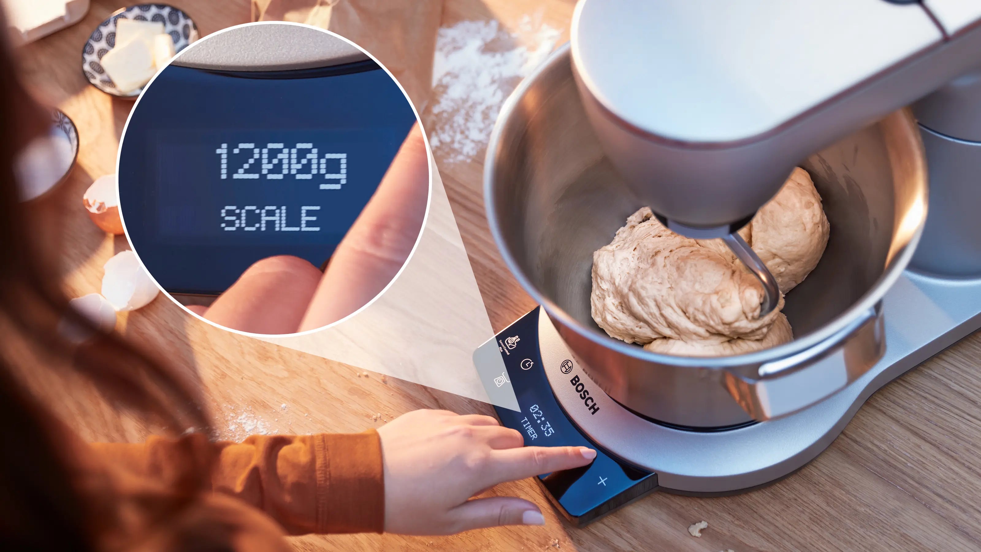 Bosch MUM9YX5S12 Series 8 OptiMUM Kitchen Machine with Scale 1600W Silver Black product view 9