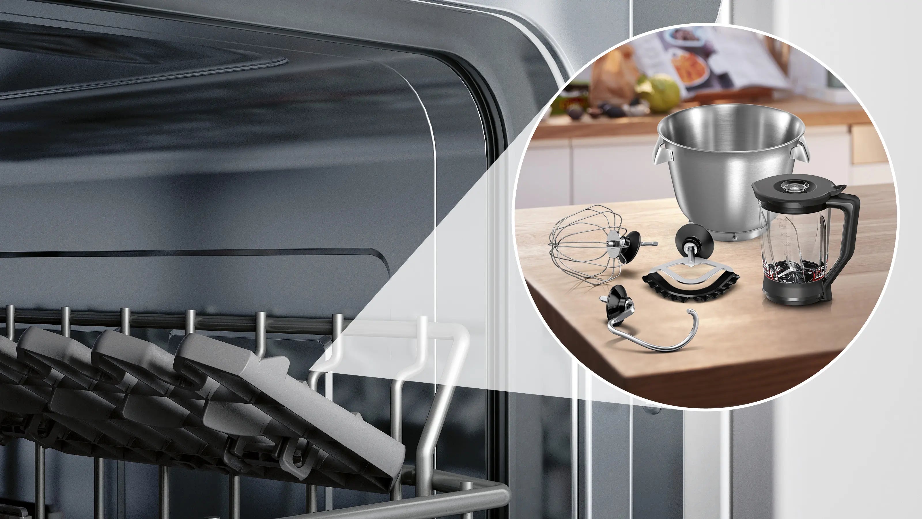 Bosch MUM9YX5S12 Series 8 OptiMUM Kitchen Machine with Scale 1600W Silver Black product view 15