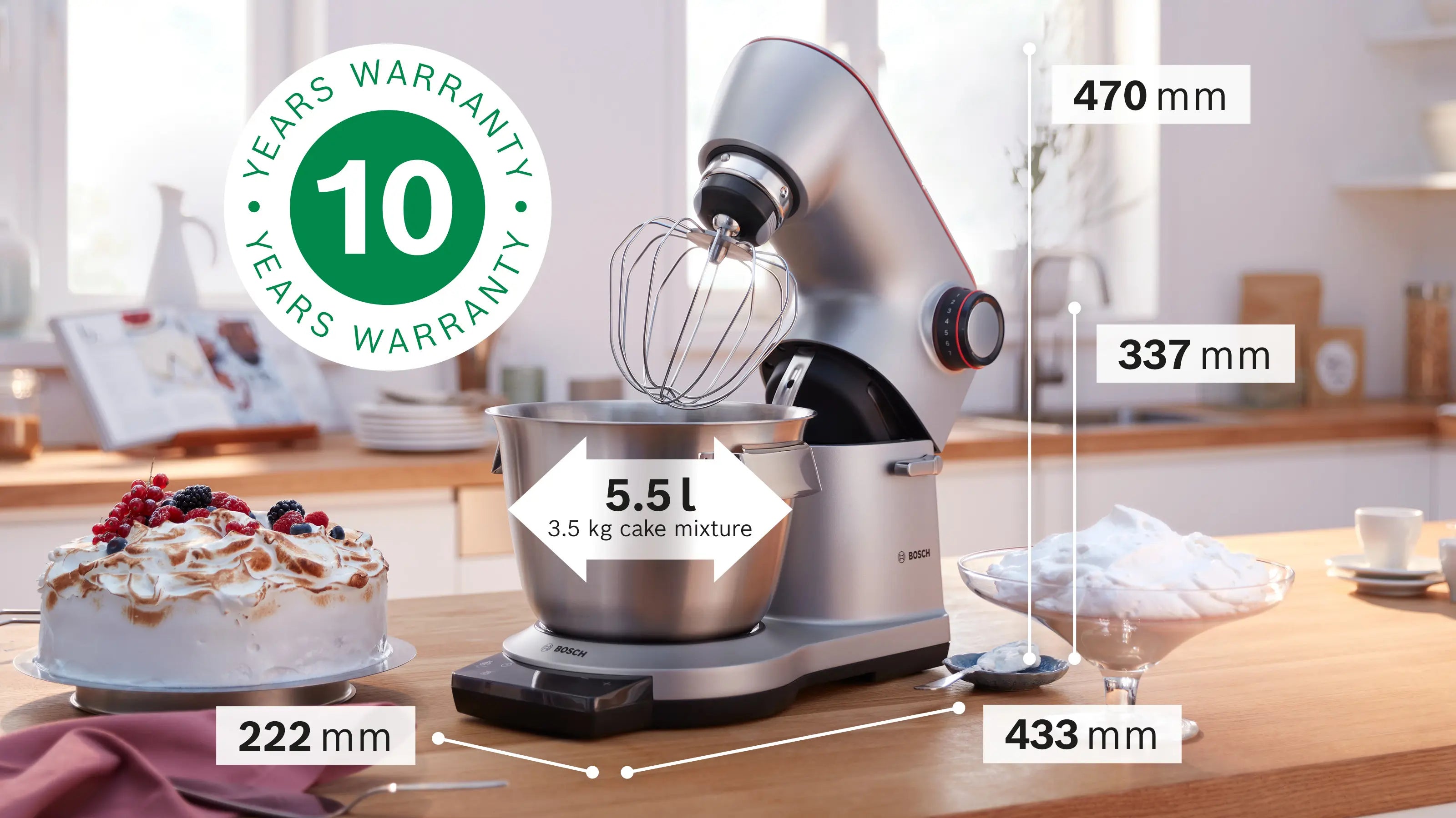 Bosch MUM9YX5S12 Series 8 OptiMUM Kitchen Machine with Scale 1600W Silver Black product view 17