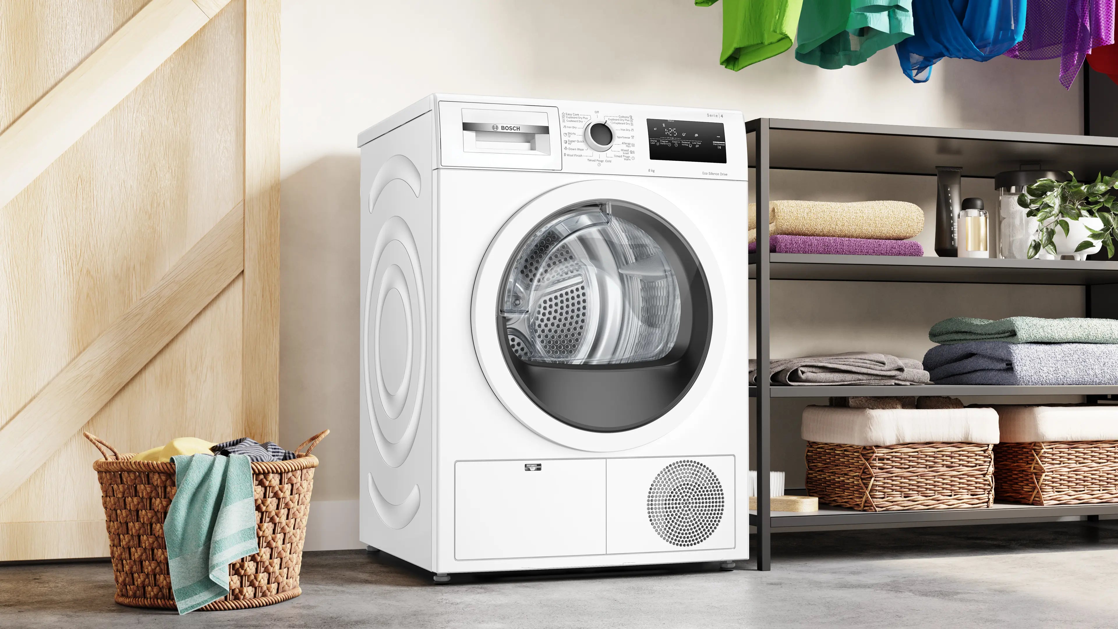 Bosch WTN86201ME condenser tumble dryer in white - alternate product view