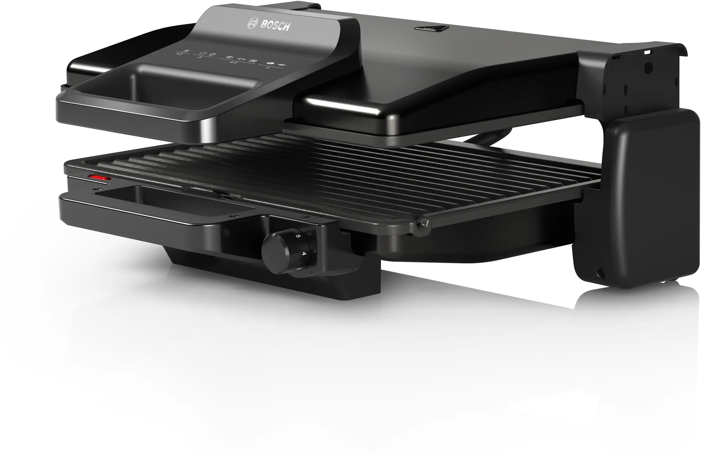 Bosch TCG3323 Contact Grill 2000W Black with 3 Grilling Positions