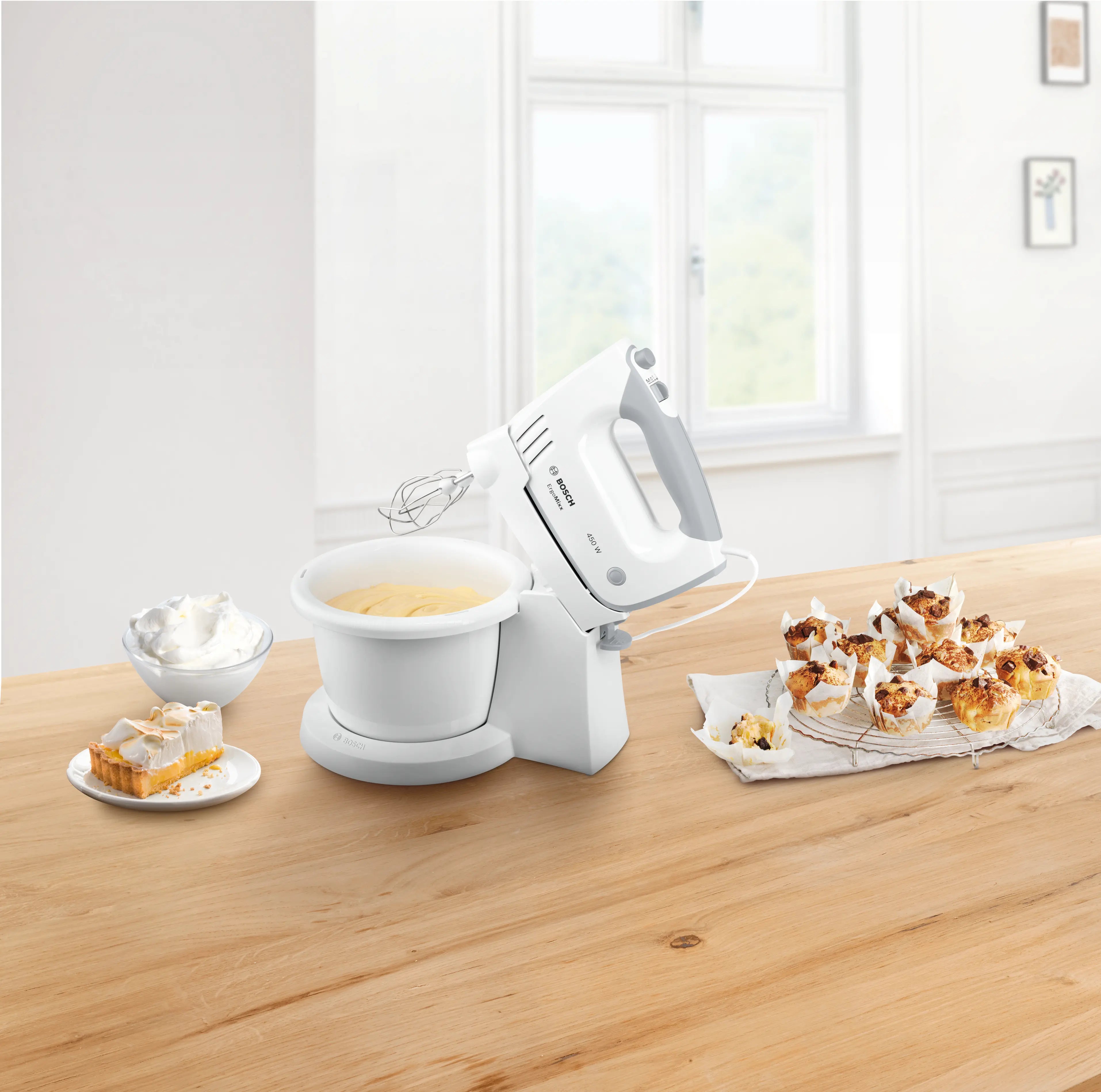 Bosch MFQ36460 ErgoMixx Hand Mixer 450W with Stand White product view 5