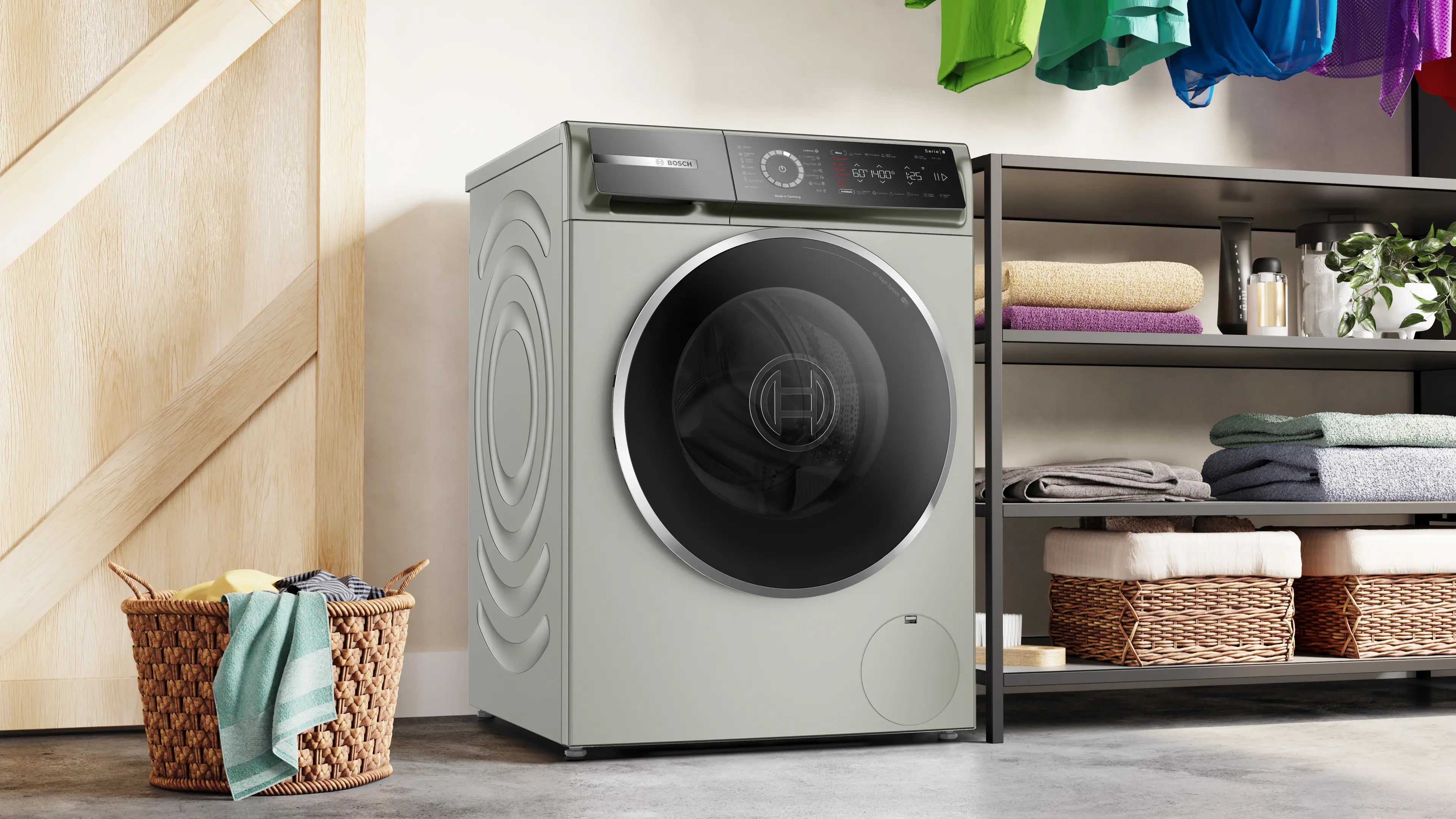 Bosch WGB2440XME front-loading washing machine in silver inox - alternate product view