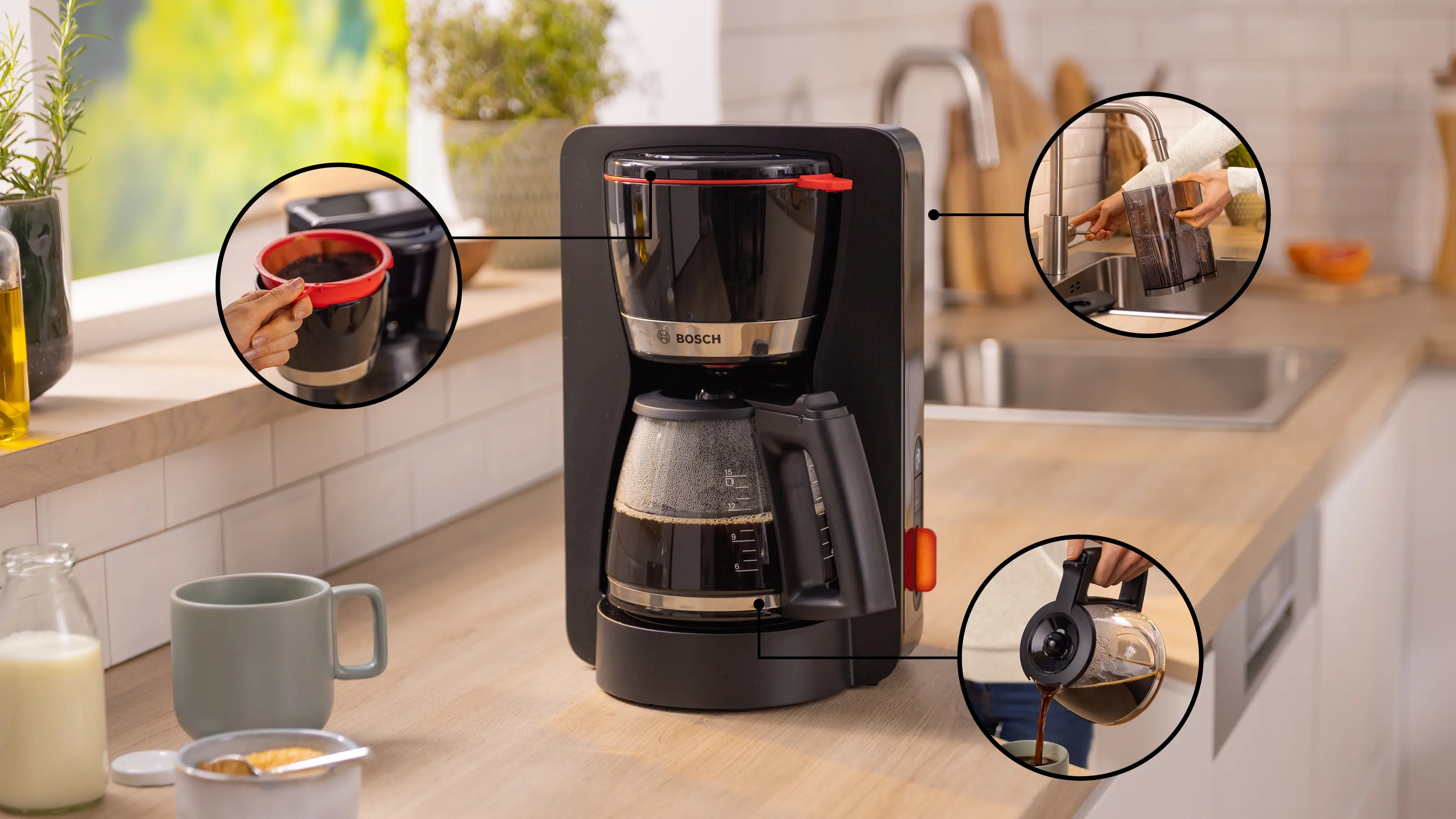 Bosch TKA4M233 MyMoment Filter Coffee Maker 1200W Black product view 8