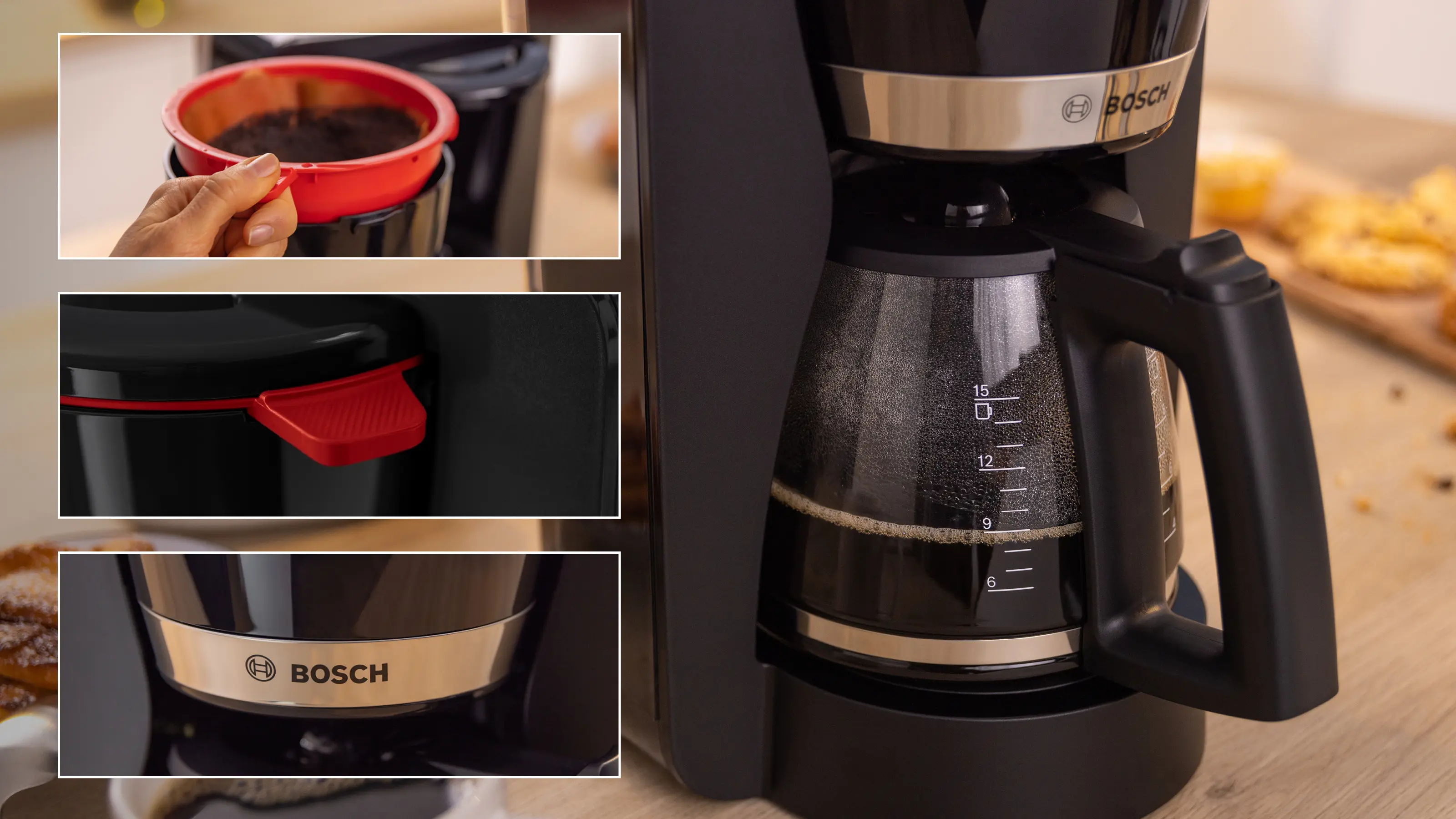 Bosch TKA4M233 MyMoment Filter Coffee Maker 1200W Black product view 9