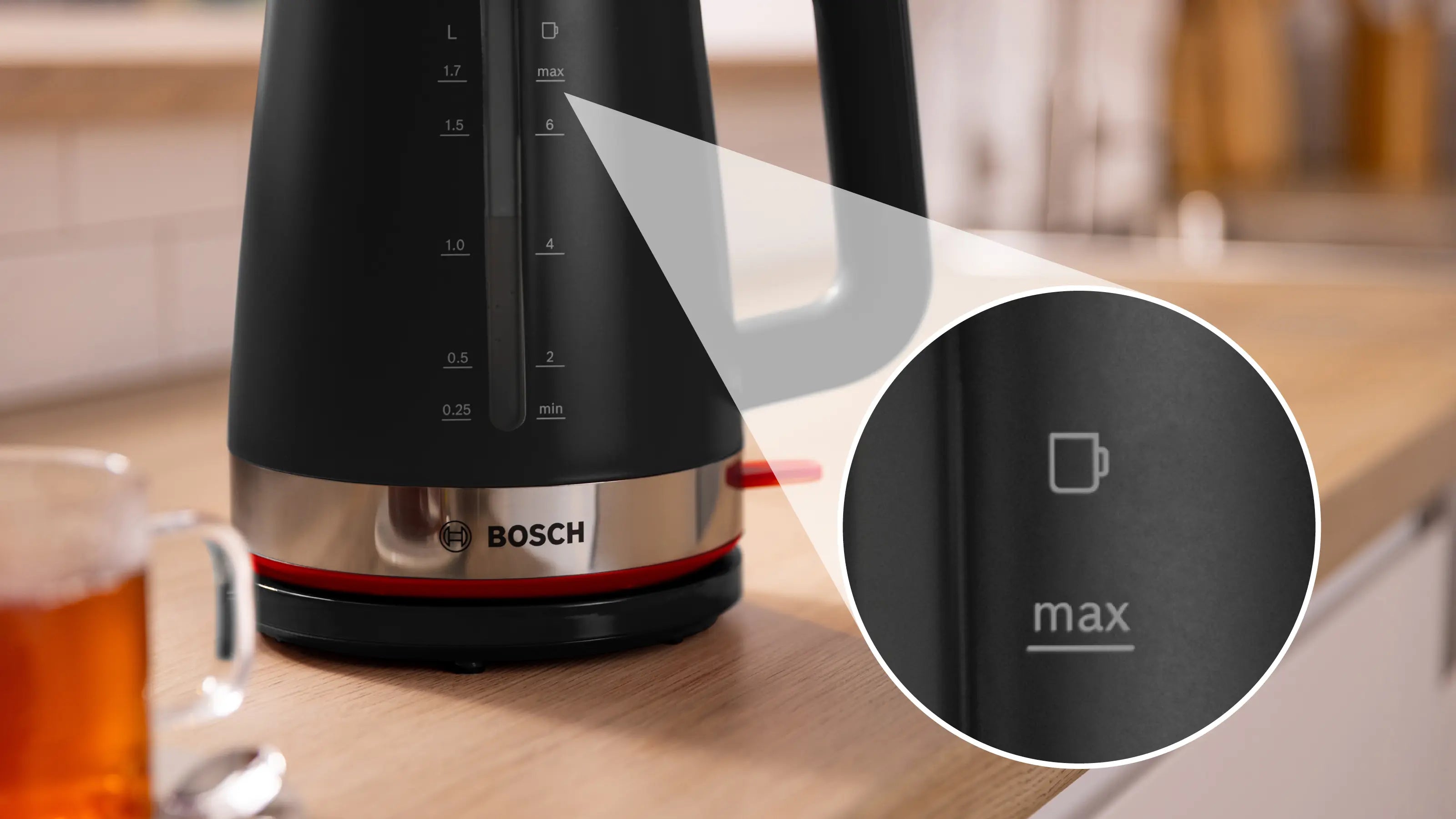 Bosch TWK4M223 MyMoment Water Kettle 1.7L 2400W Black product view 8