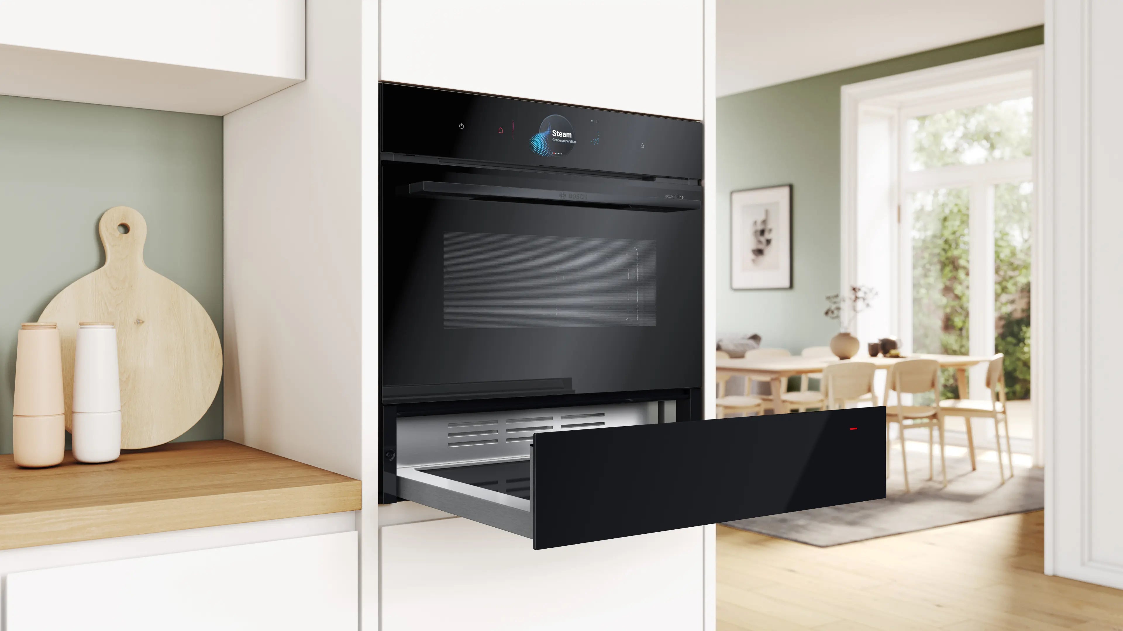Bosch BIC9101B1 AccentLine Warming Drawer 14cm 22L Black - Bosch Built-in warming drawer product image 6
