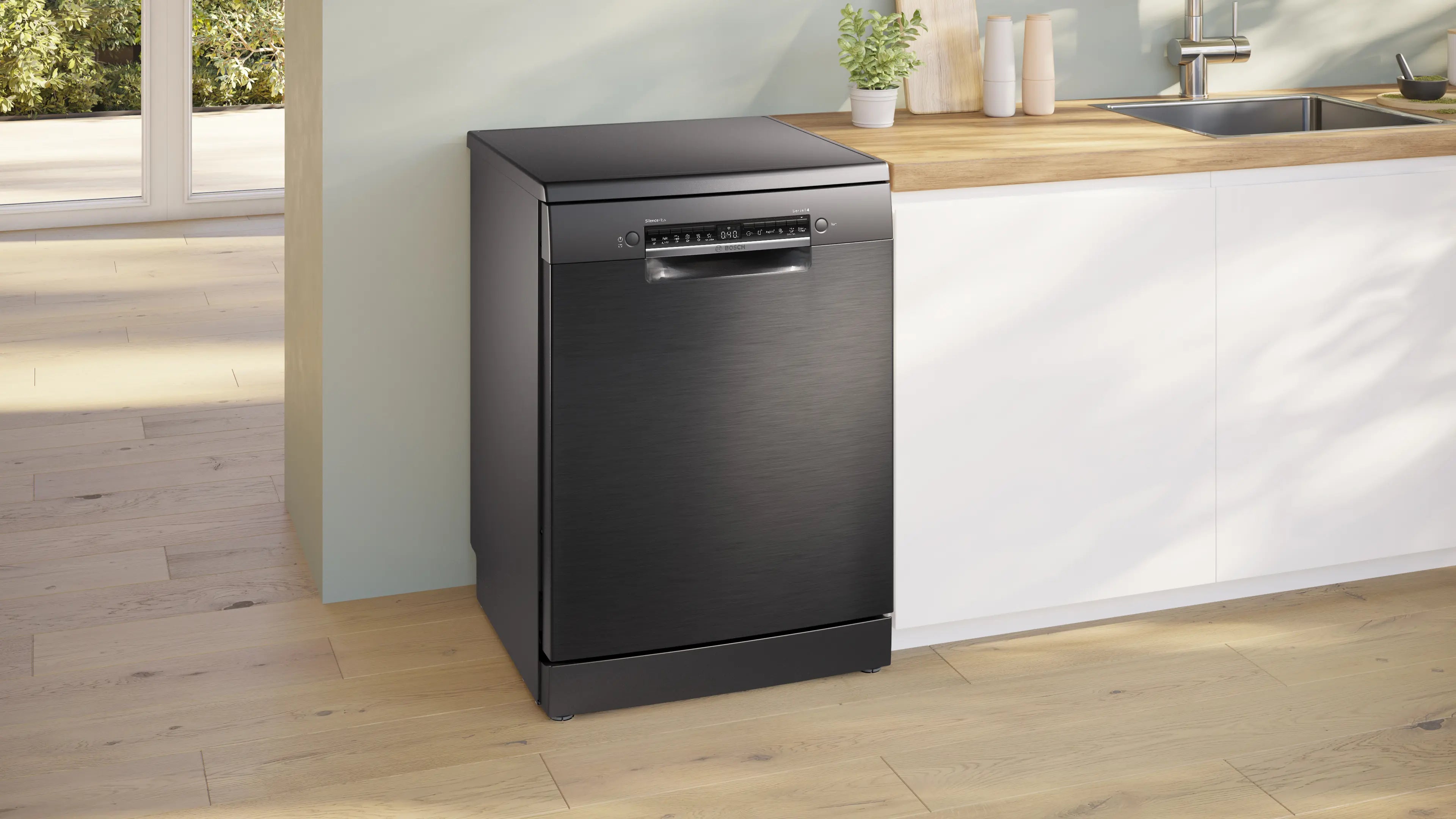 Bosch SMS4HMC65Q Serie 4 Freestanding Dishwasher 60 cm 6 Programs Brushed Black Steel Anti-fingerprint Home Connect product image 2