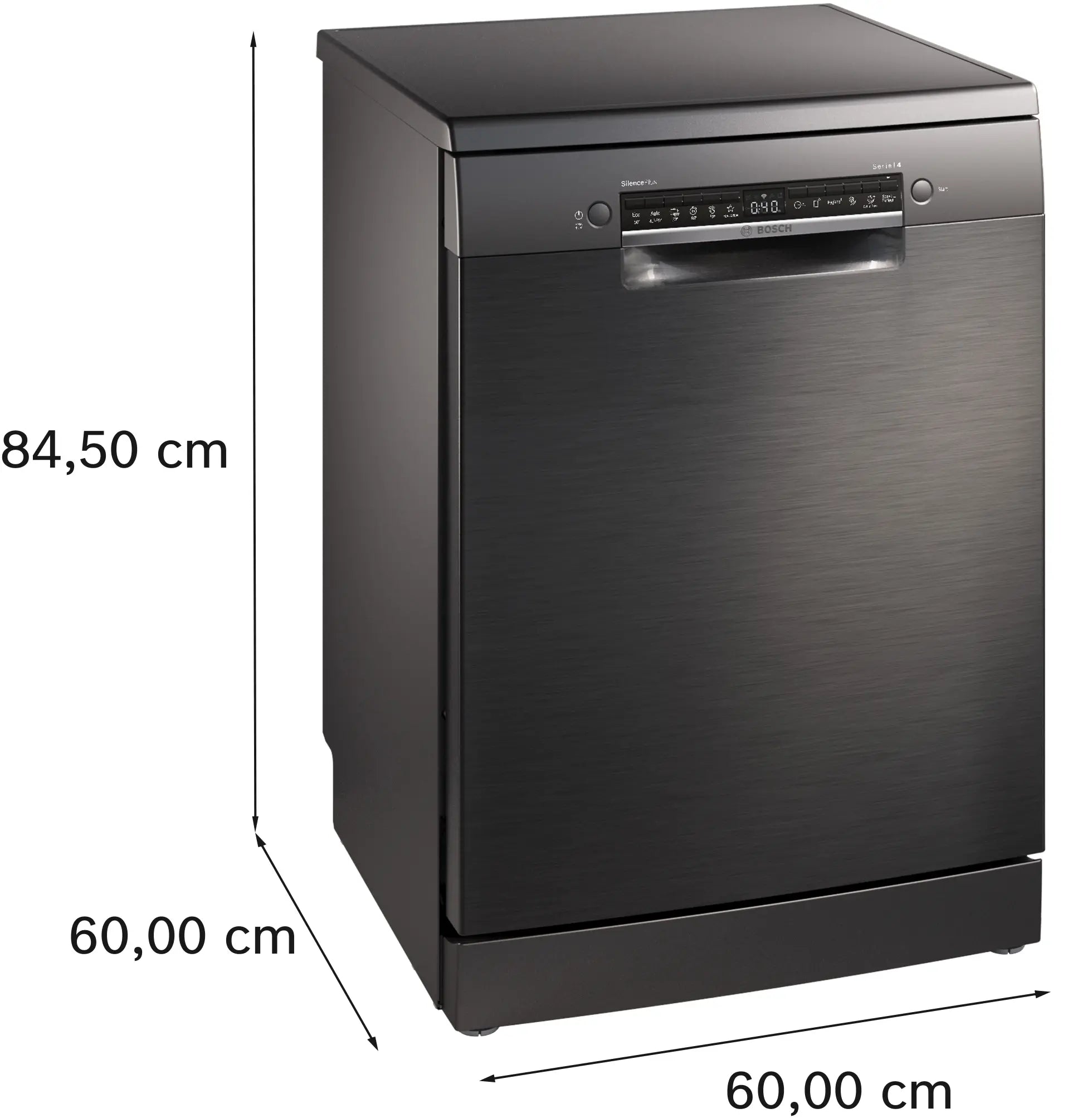 Bosch SMS4HMC65Q Serie 4 Freestanding Dishwasher 60 cm 6 Programs Brushed Black Steel Anti-fingerprint Home Connect product image 4