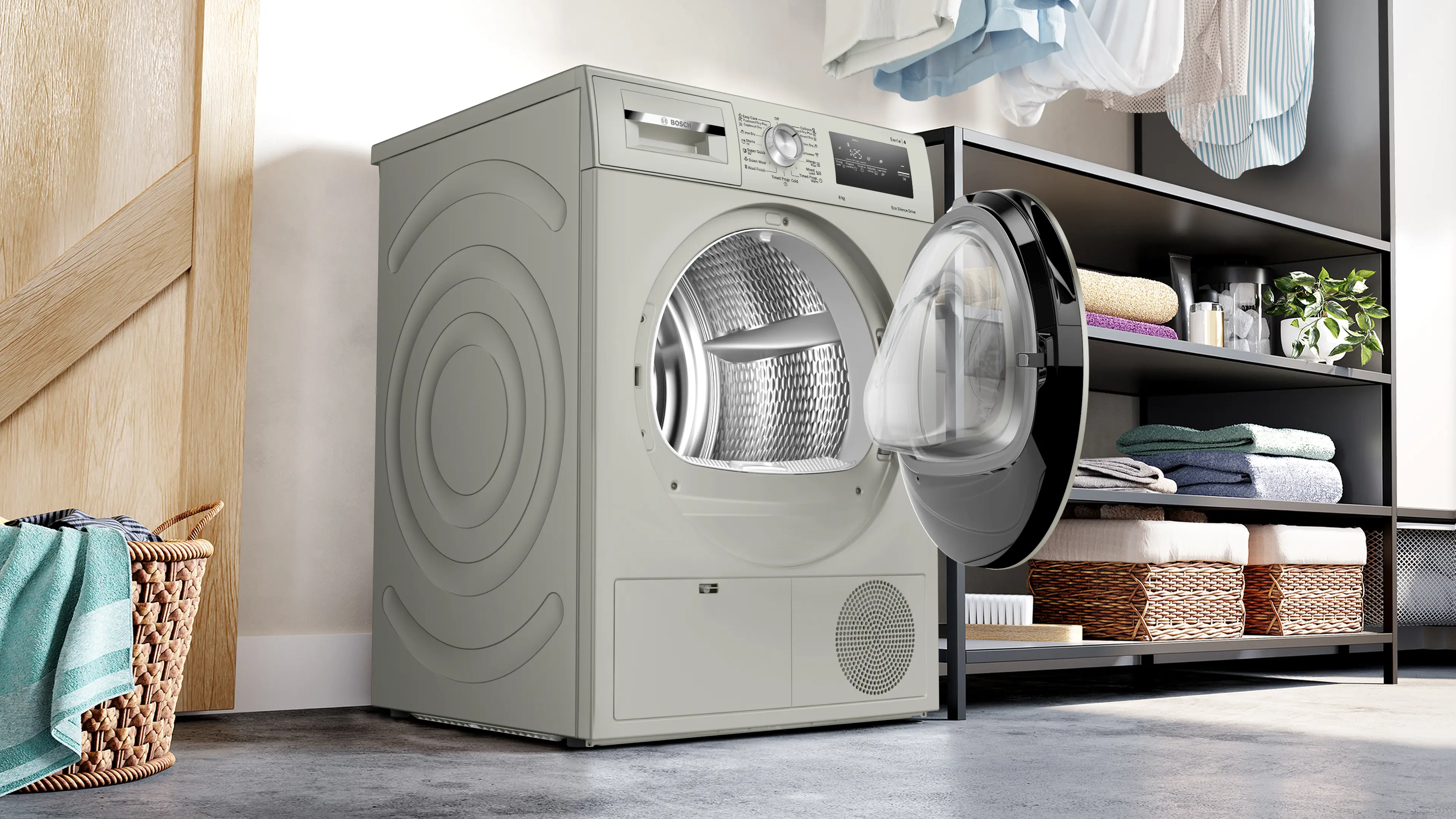 Bosch WTN86212ME Serie 4 Condenser Tumble Dryer 8KG B Silver with AutoDry