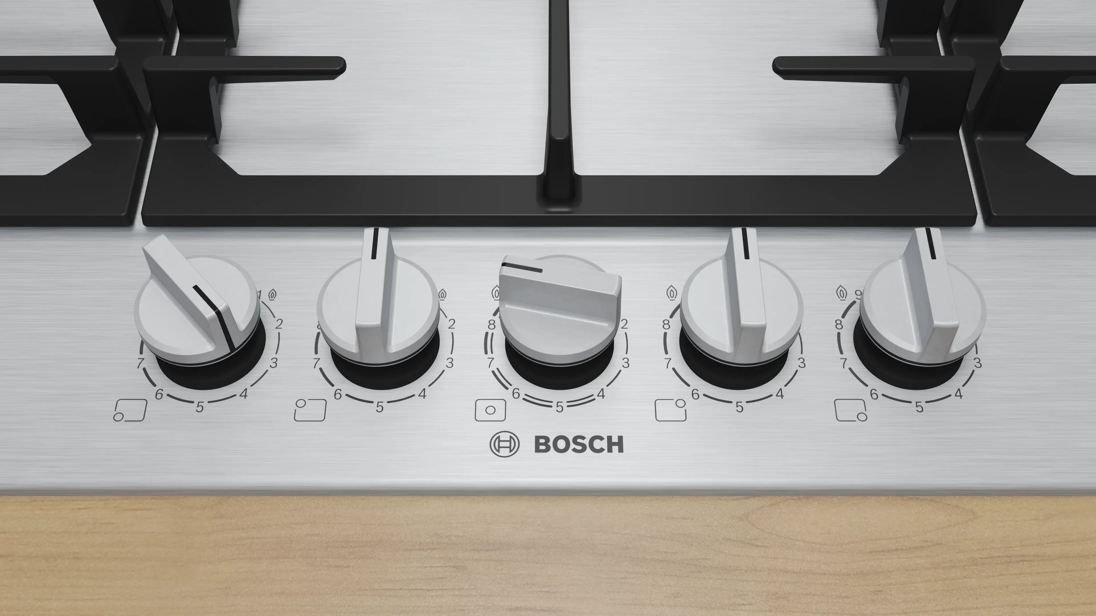 Bosch PCR9A5I90M Series 6 stainless steel gas hob alternative product view