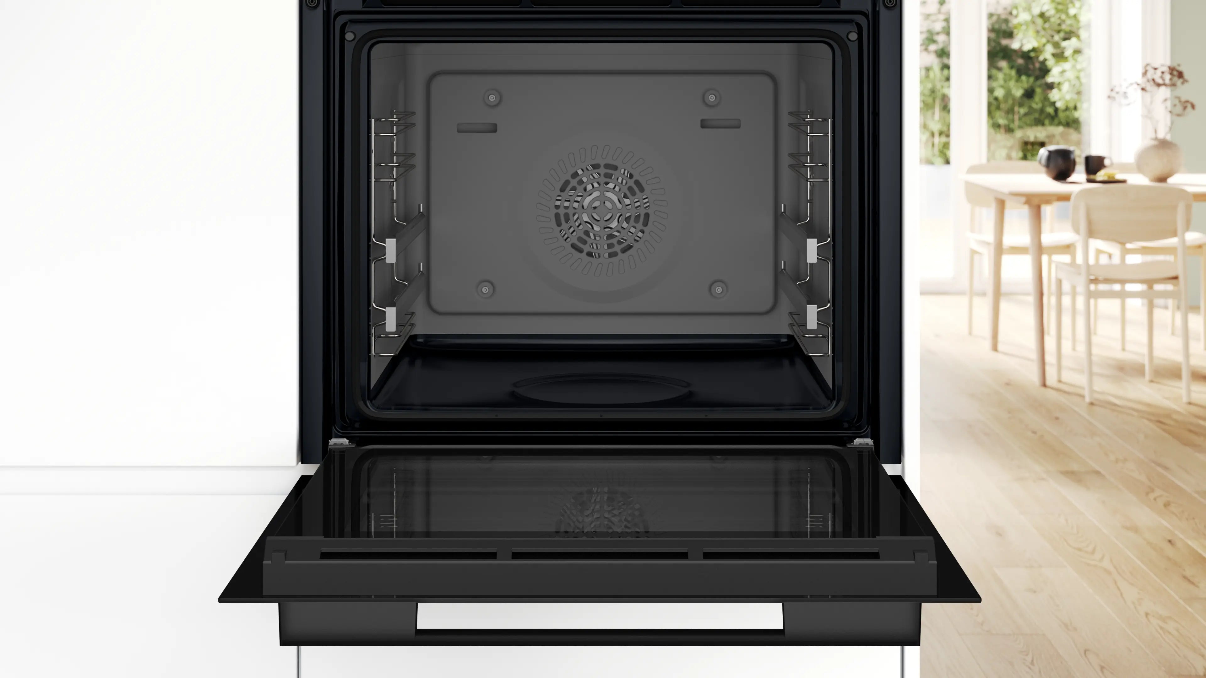 Bosch HJG852YB0T Serie 6 Built-In Electric Oven 60cm 76L EcoClean Full Black - Bosch Built-in electric oven product image 3