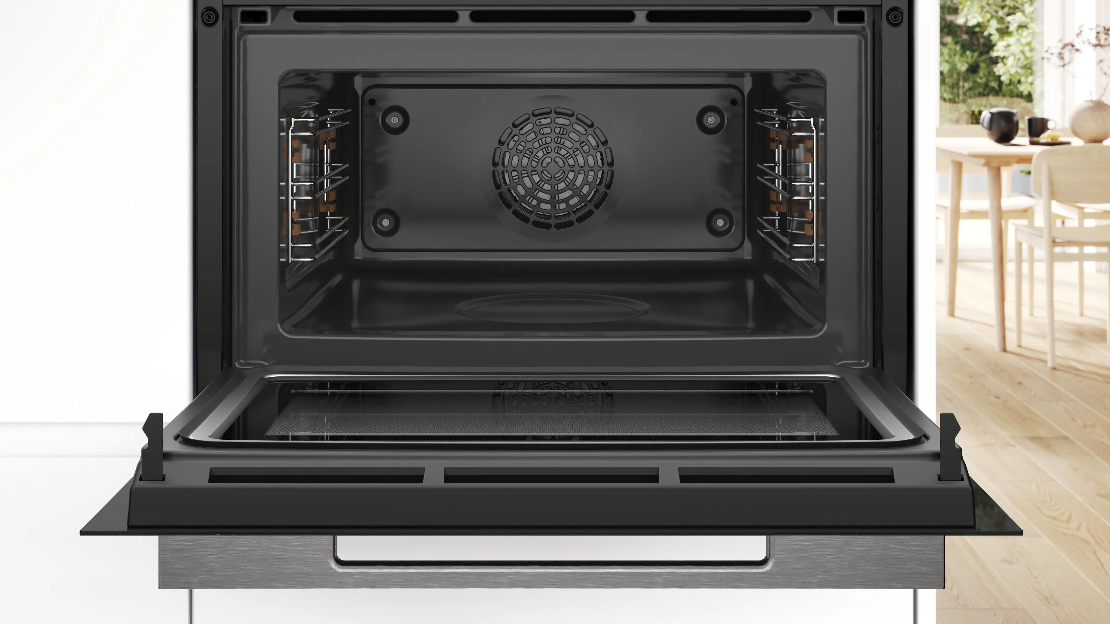 Bosch CMG7241B1 Serie 8 Built-In Compact Combi Oven with Microwave 45cm 45L Black + Stainless Steel Handle - Bosch Built-in microwave / combi oven product image 3