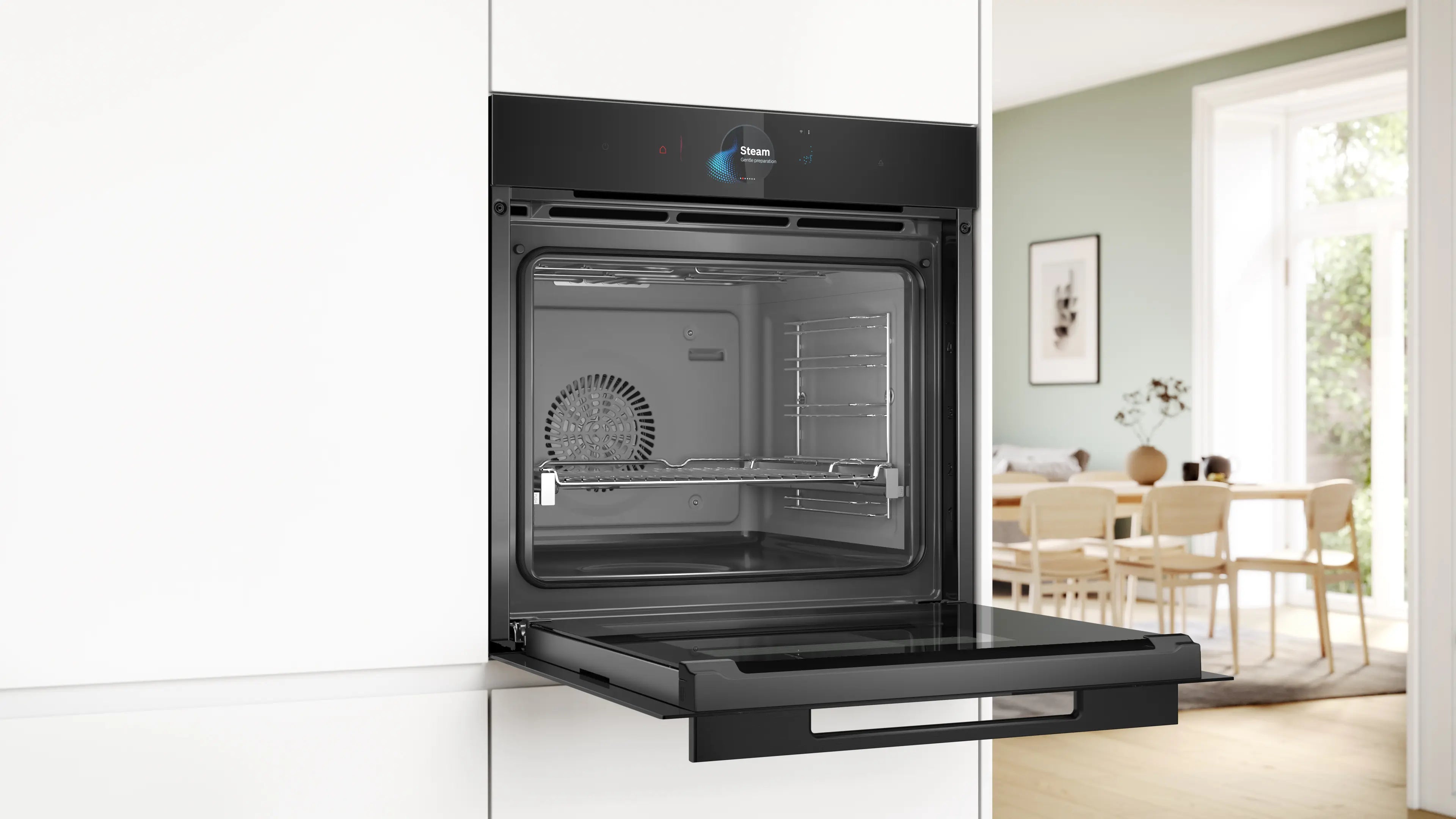 Bosch HSG958DB1S Serie 8 Built-In Combi Steam Oven 60cm 71L Black - Bosch Built-in steam oven product image 5