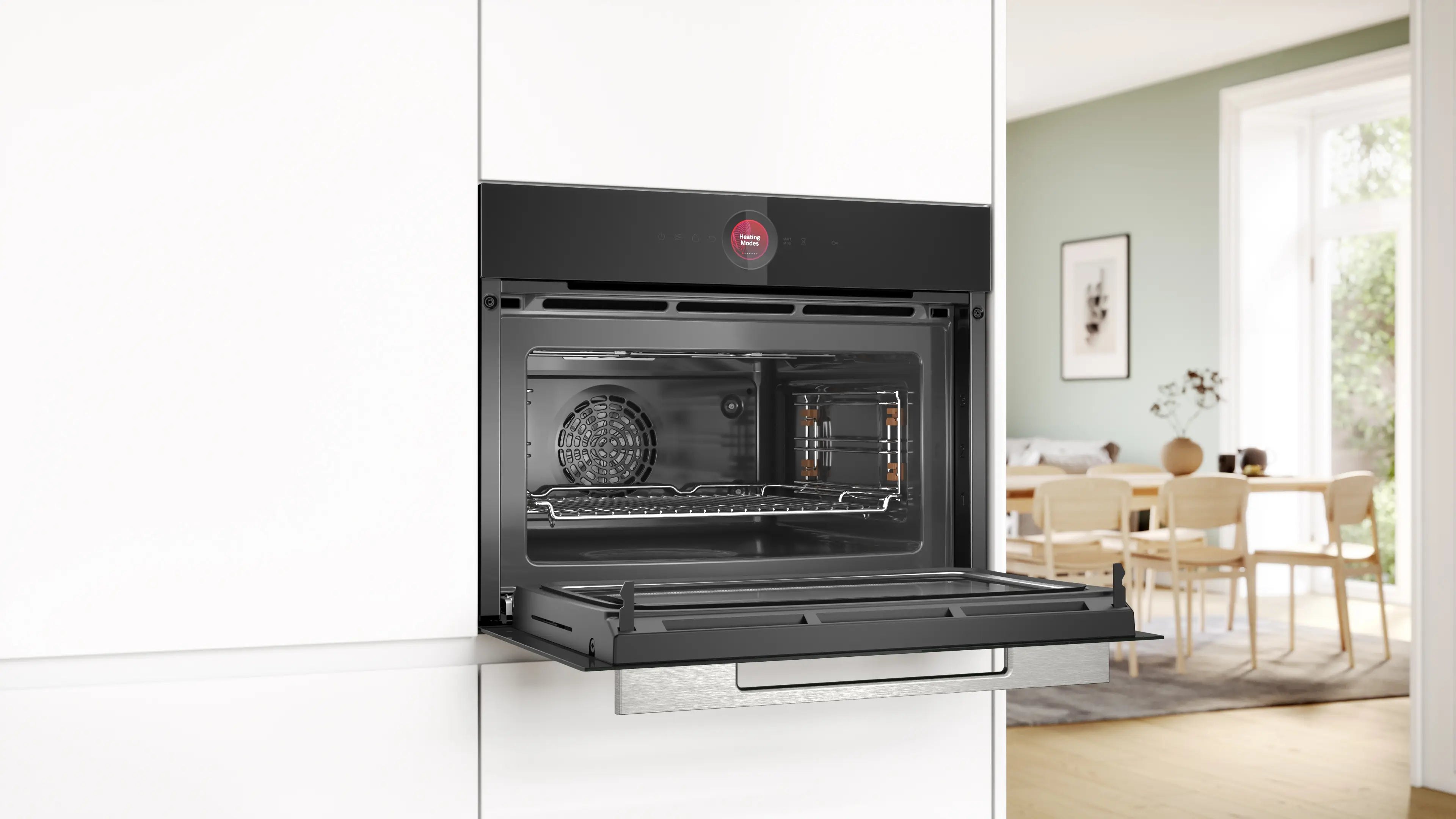 Bosch CMG7241B1 Serie 8 Built-In Compact Combi Oven with Microwave 45cm 45L Black + Stainless Steel Handle - Bosch Built-in microwave / combi oven product image 4