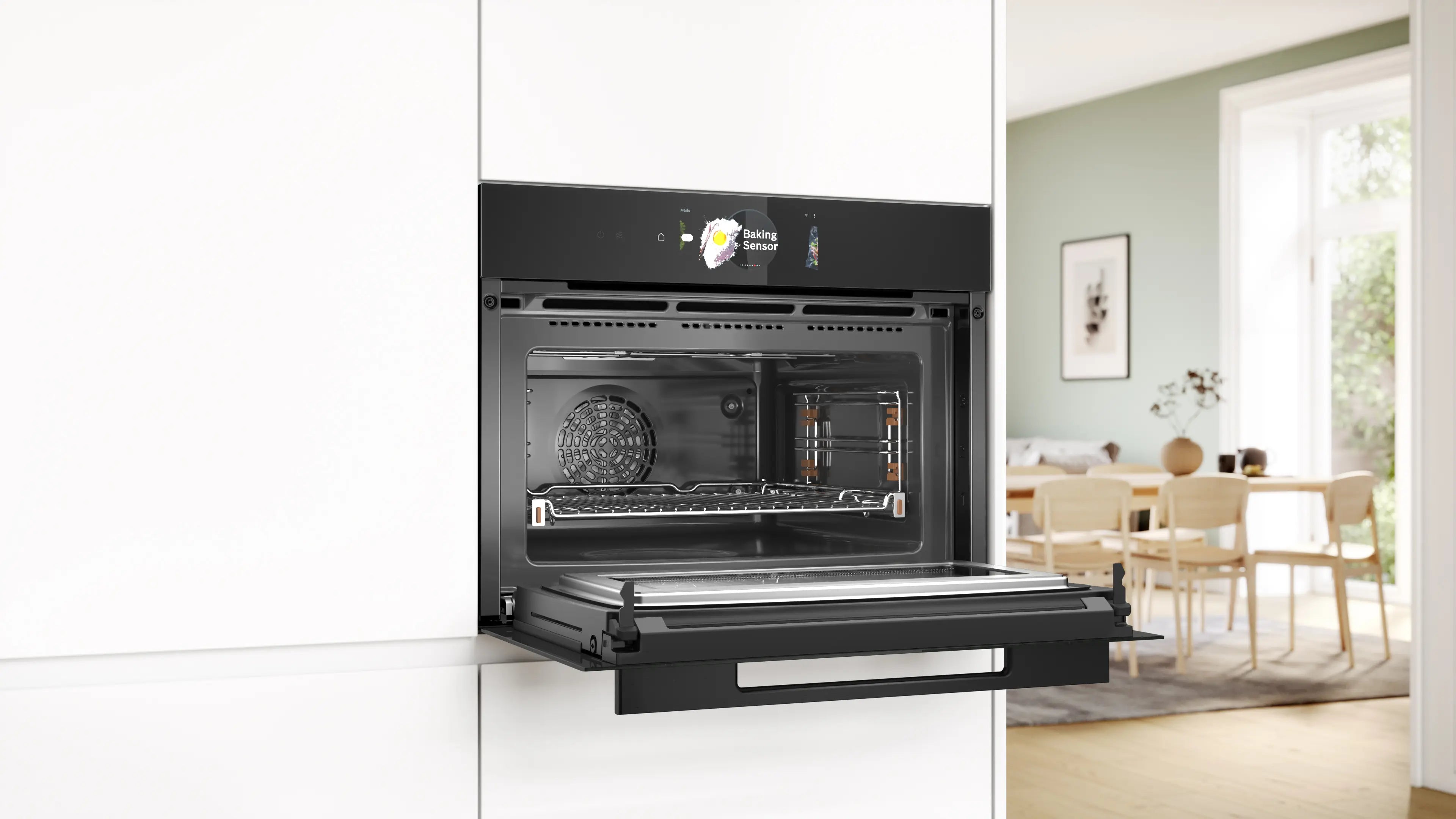 Bosch CMG978NB1 AccentLine Built-In Compact Combi Oven with Microwave 45cm 45L Black - Bosch Built-in microwave / combi oven product image 5