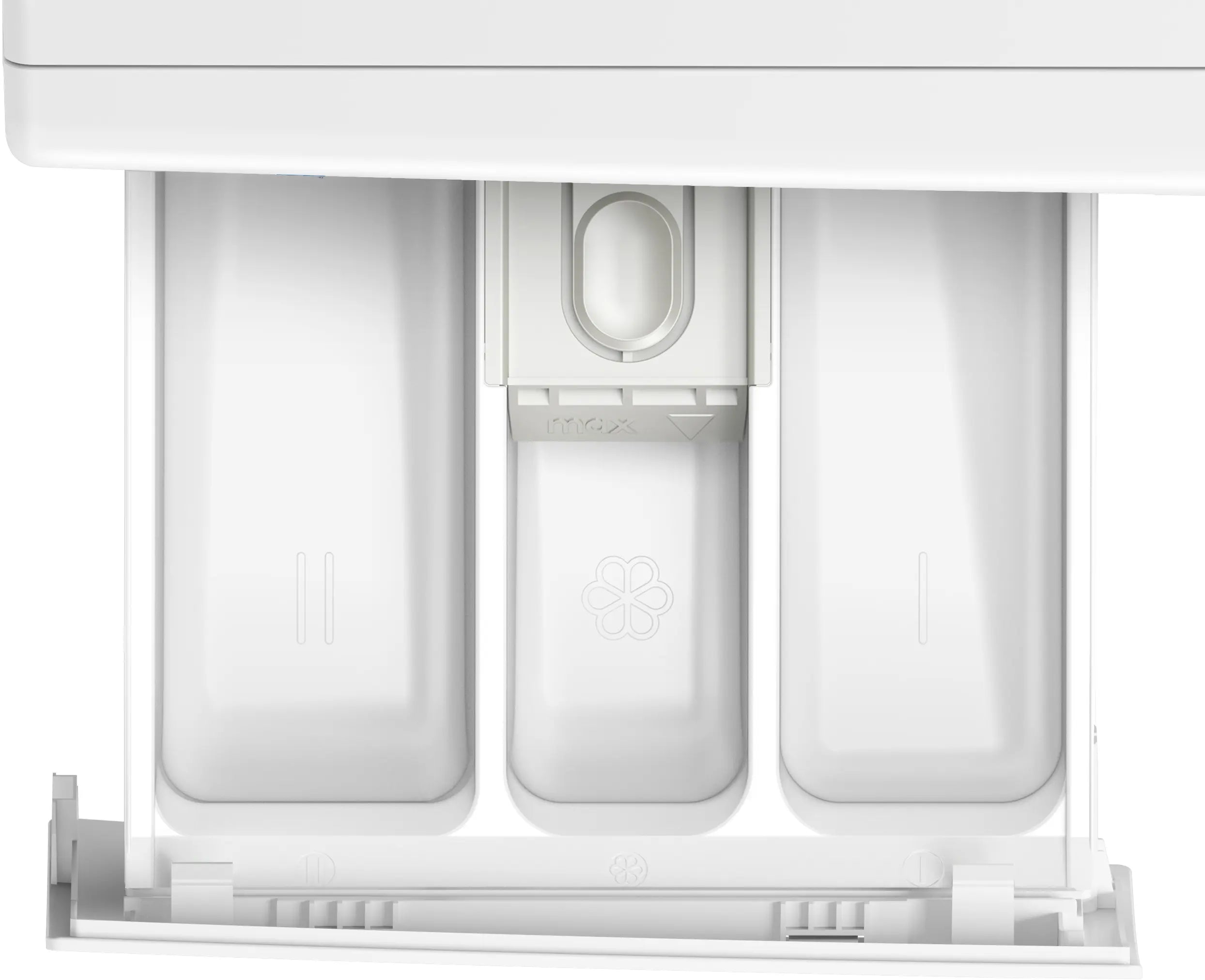 Bosch WGK264Z0ME detergent drawer with three compartments