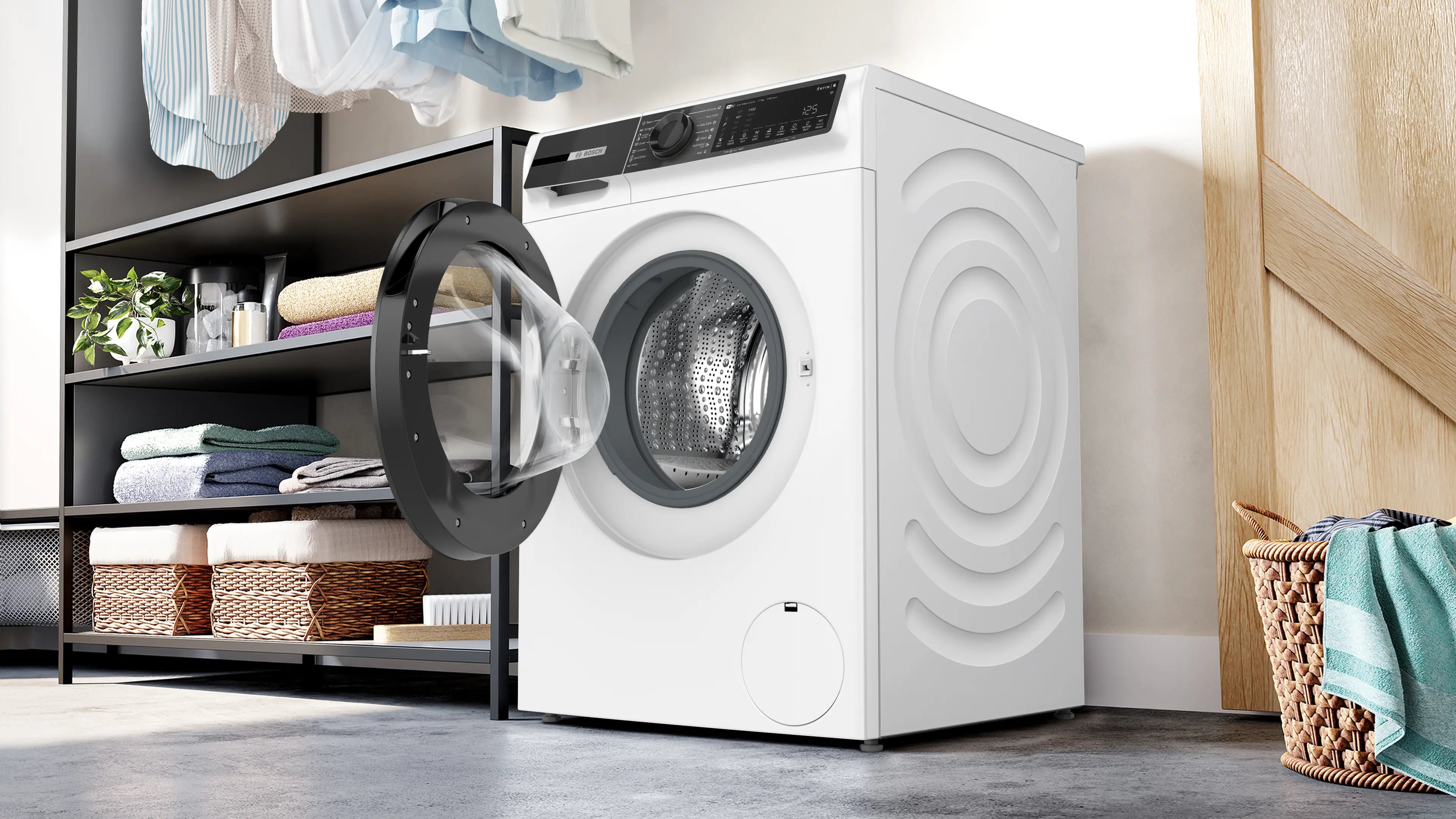 Bosch WGK264Z0ME washing machine with the front door open