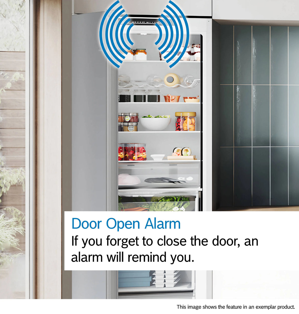 Bosch KGP86AXB0N fridge-freezer door open warning feature for added cooling protection