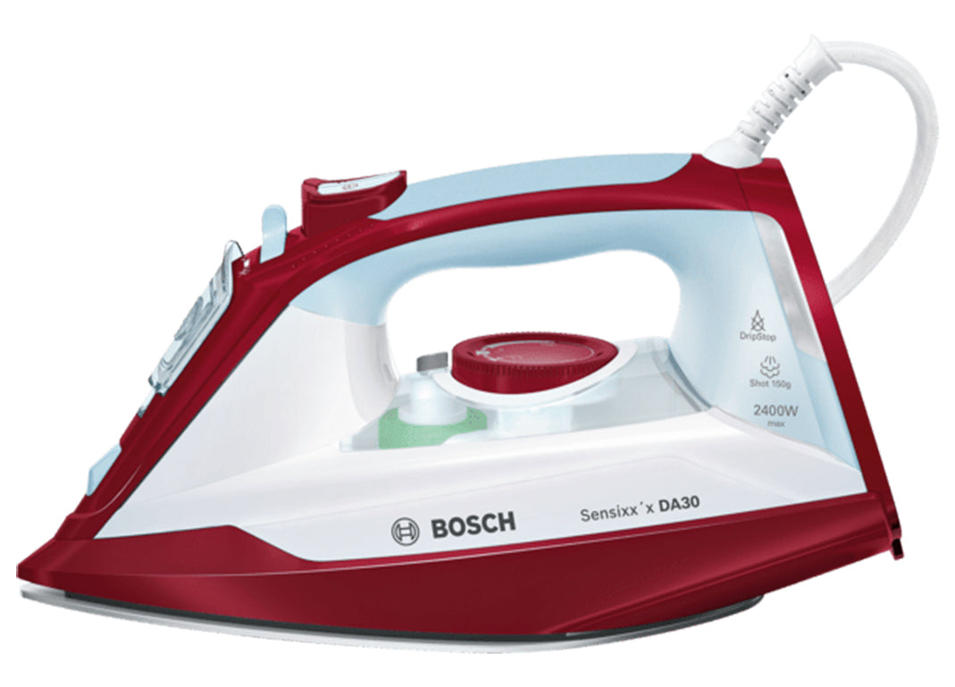 Bosch TDA3024010 Sensixxx DA30 Steam Iron 2400W Red White main product image