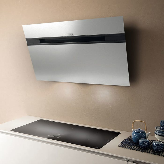 ELICA STRIPE IX/A/90/LX Wall Hood 90cm 900m3/h Grey Glass