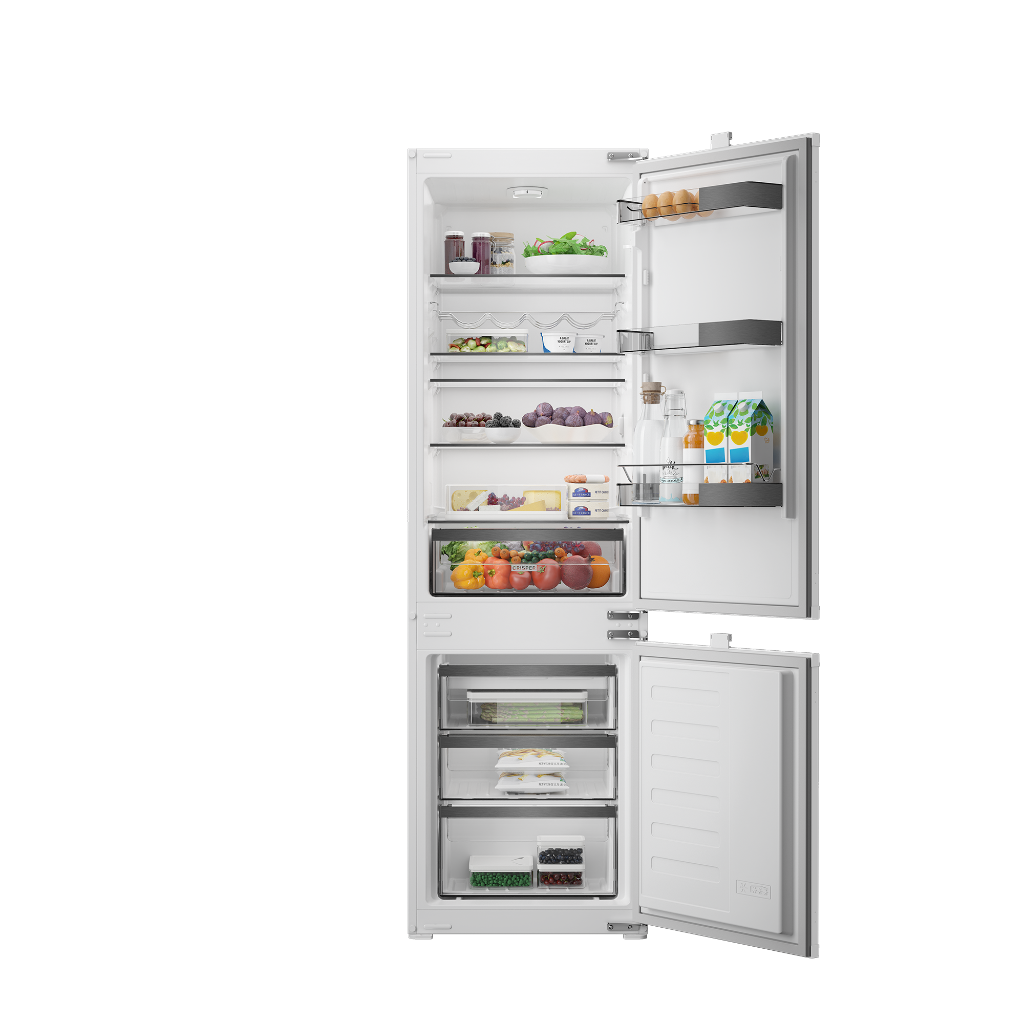Whirlpool WBIS 541281 ME Integrated Fridge Freezer 271L Inverter Compressor - Front View