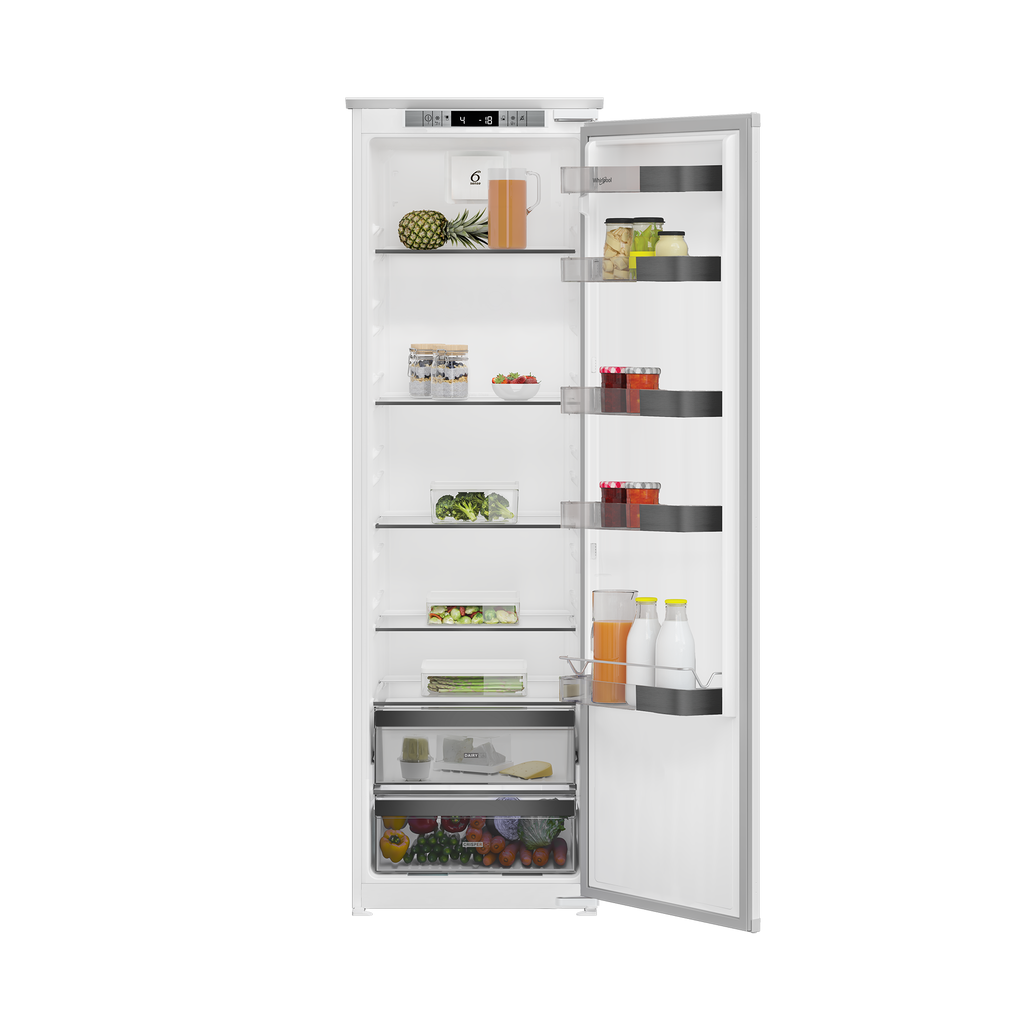Whirlpool WBSS 503312 LE Integrated Refrigerator 60cm 315L Fully Integrated - Angled View