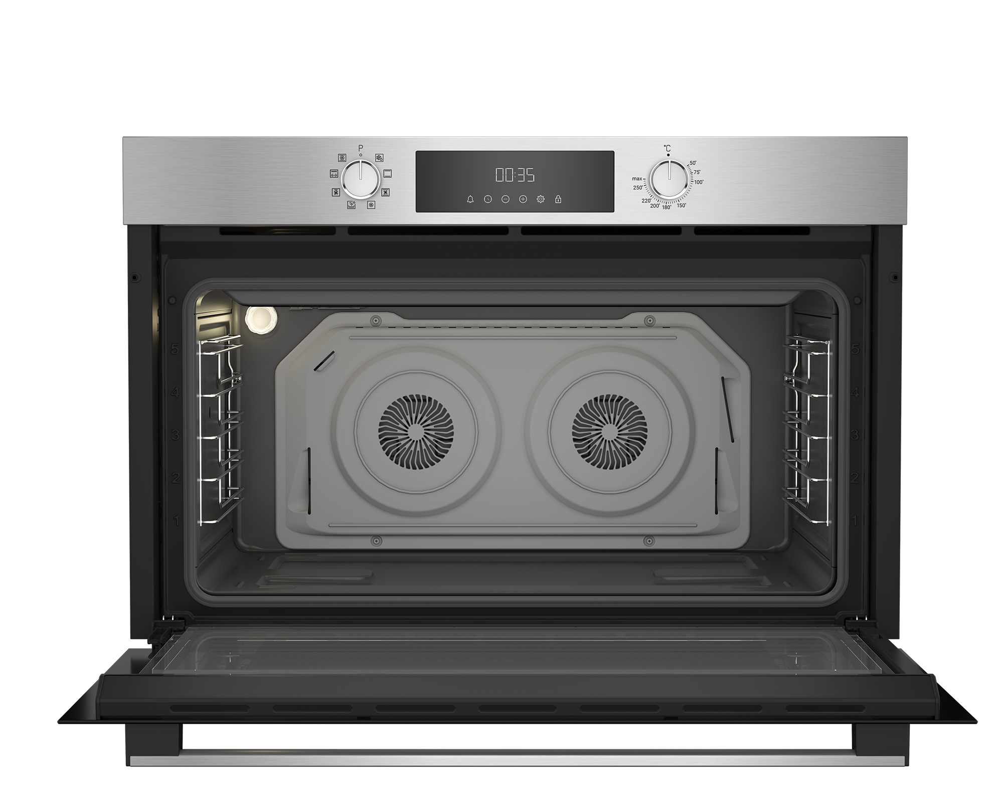 Whirlpool WOE9 R3TF49 XME built-in electric oven control panel or feature detail