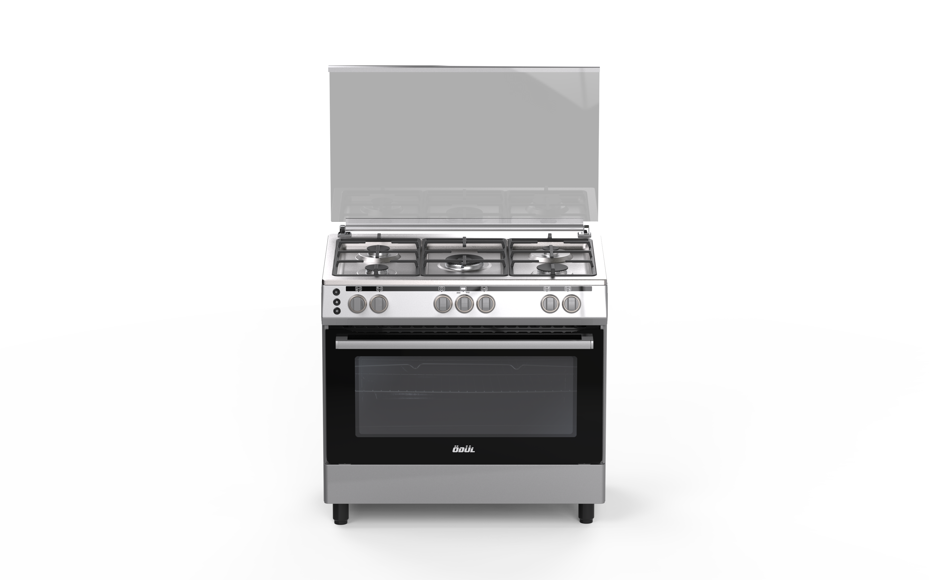 Gas Cooker 90cm Full-Safety Turbo Fan*1 Inox