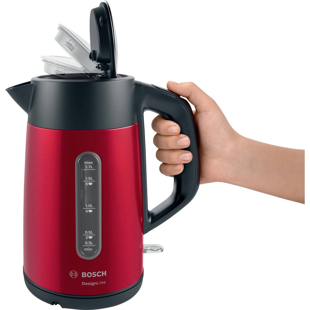 Bosch TWK4P434 DesignLine Water Kettle 1.7L 2400W Deep Red product view 3