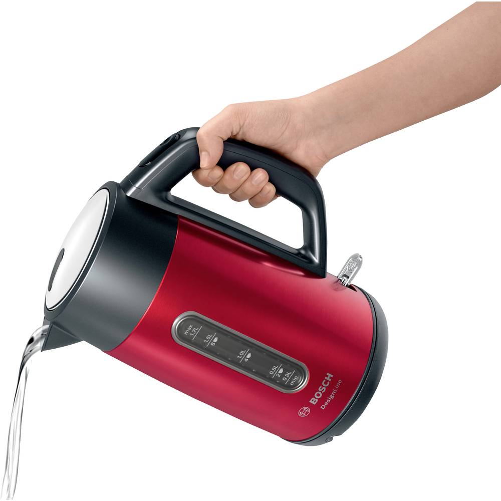 Bosch TWK4P434 DesignLine Water Kettle 1.7L 2400W Deep Red product view 4