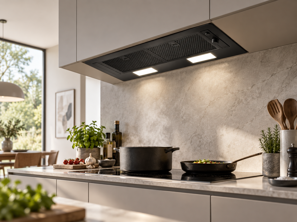 Elica ERA S BL/A/72 built-in hood with lighting in a modern kitchen