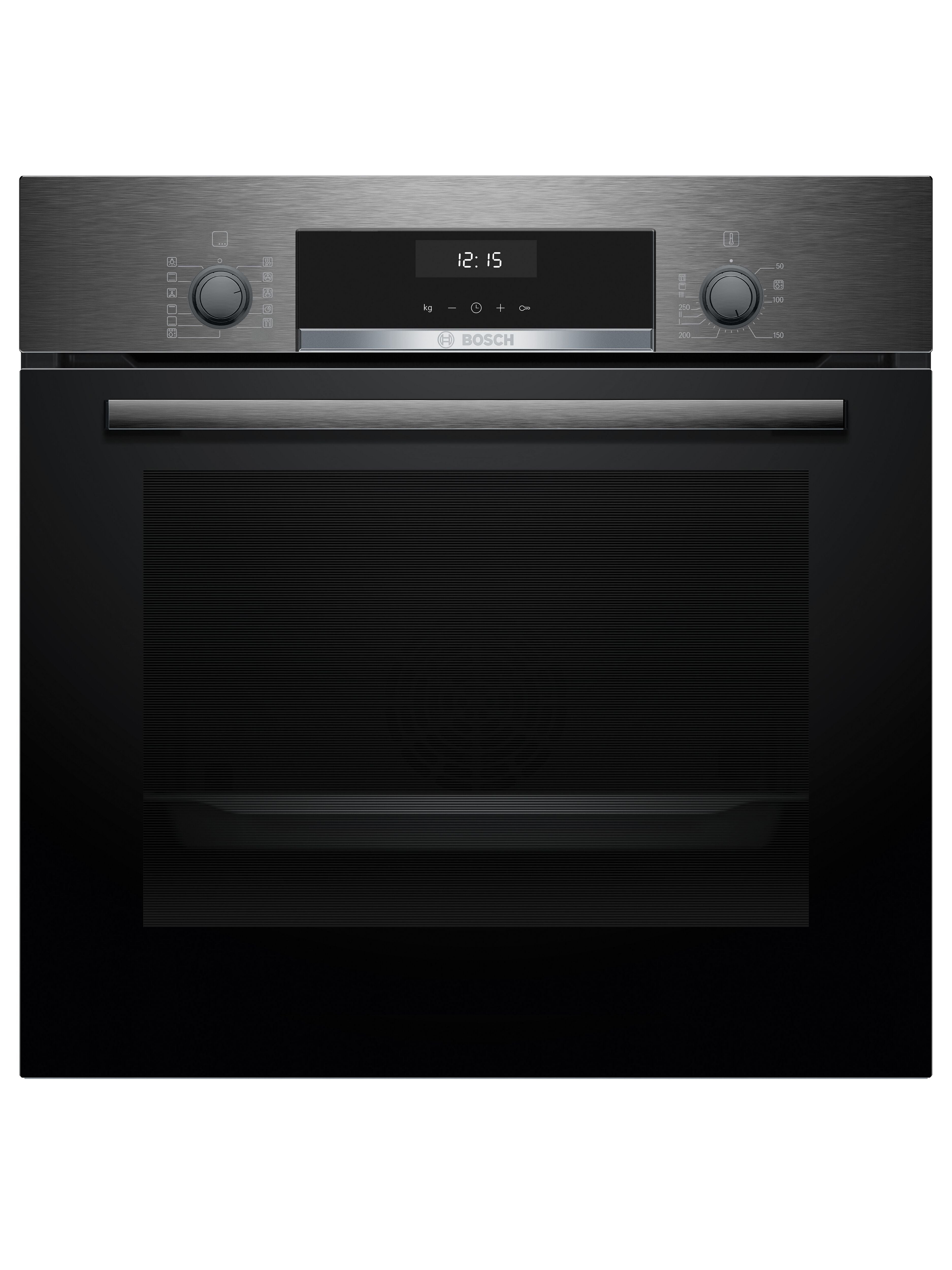 BOSCH HBJ517SG0R Built In Elec Oven 60cm Serie6 66Lit Hydrolytic Clean Black S.Steel