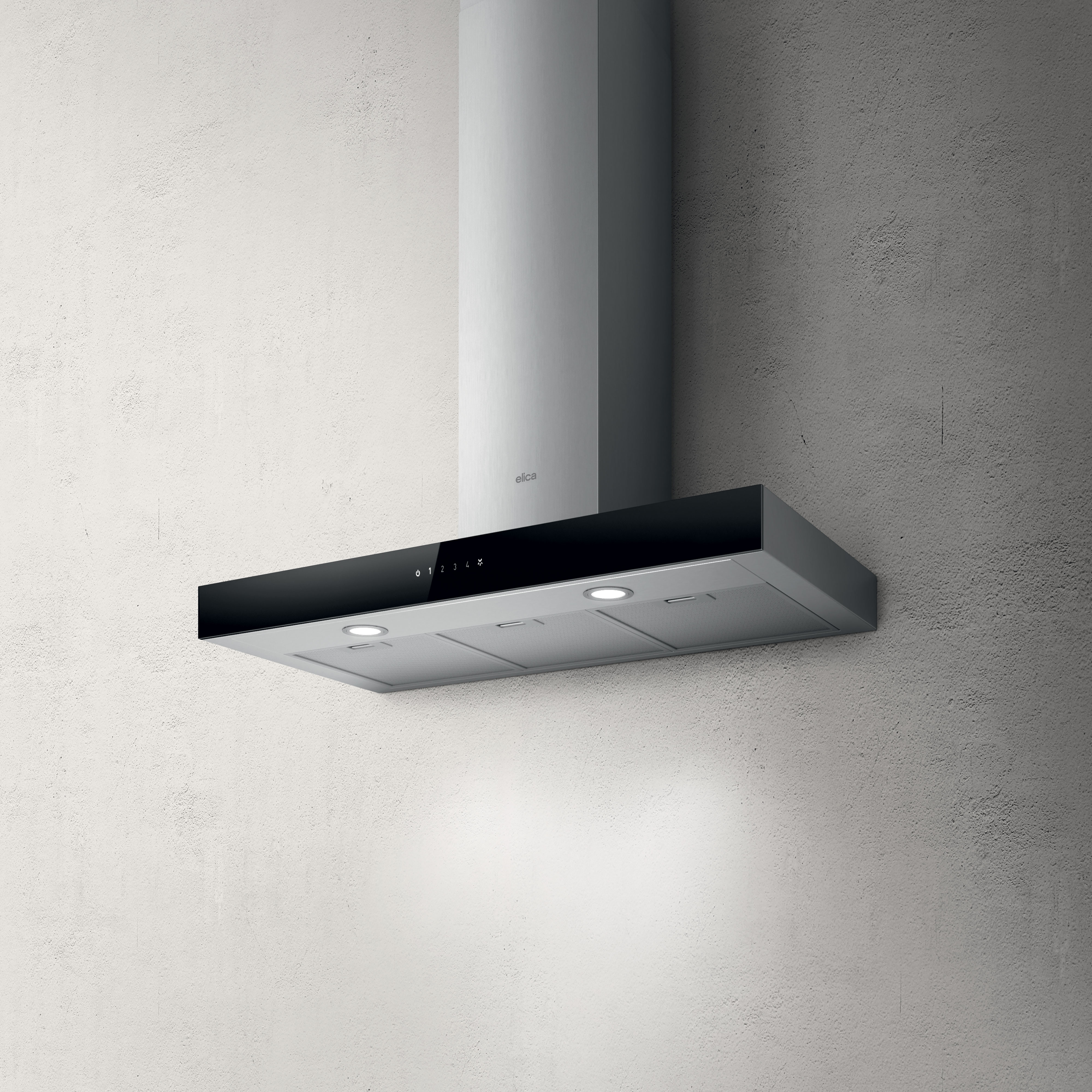 Elica JOY BLIX/A/90 90cm hood in black glass at Tahboub Appliances Jordan